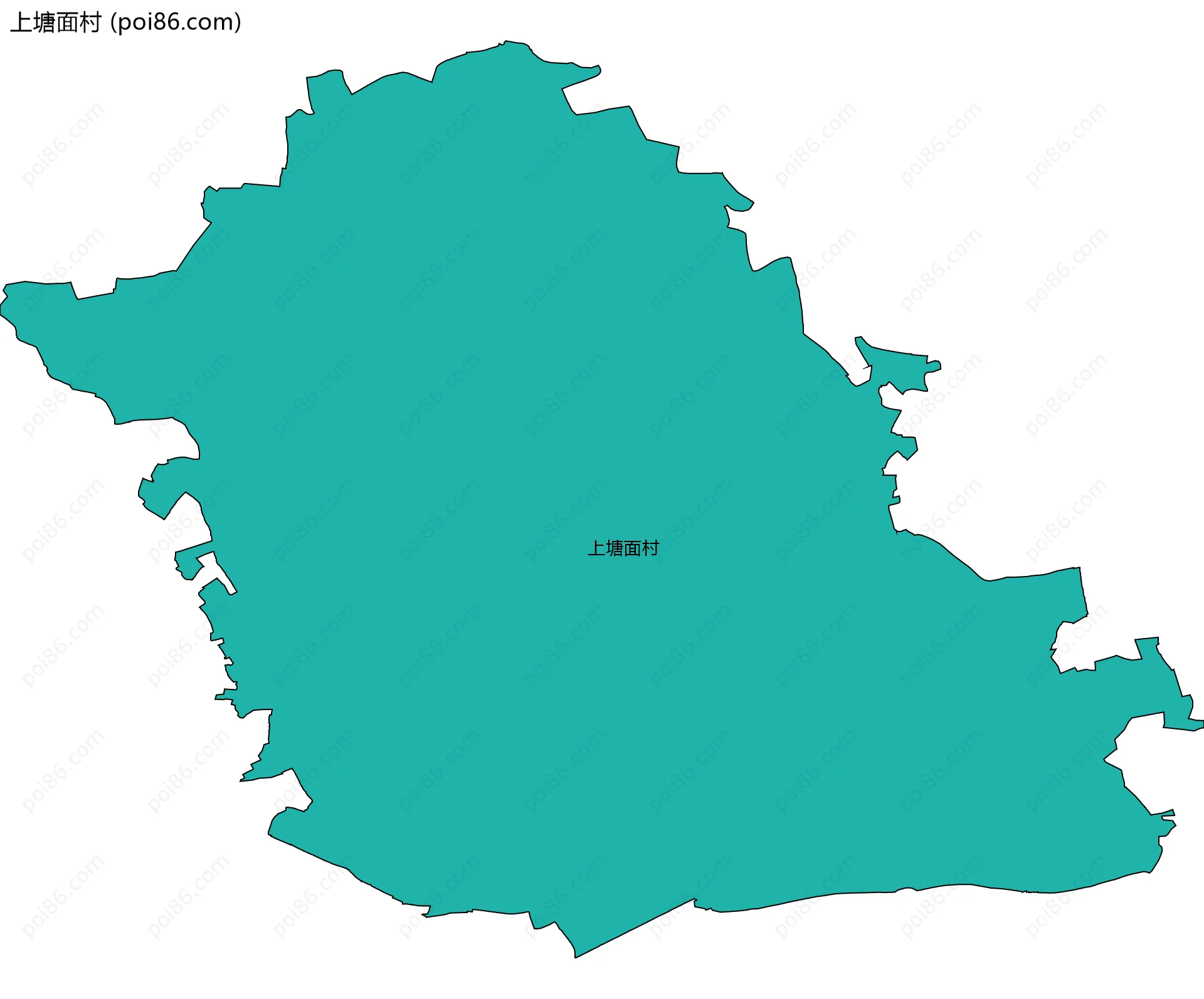 上塘面村边界地图