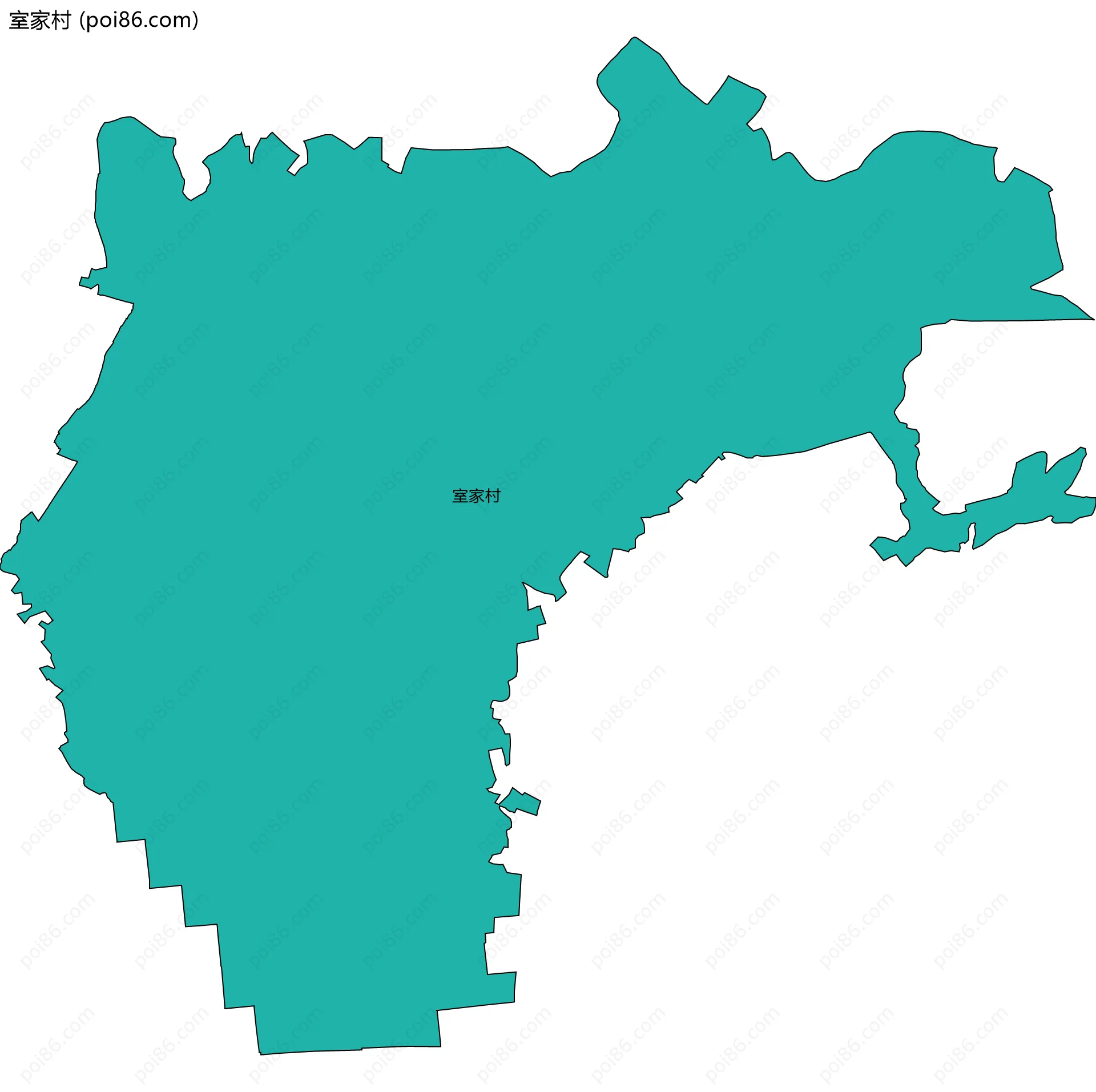室家村边界地图