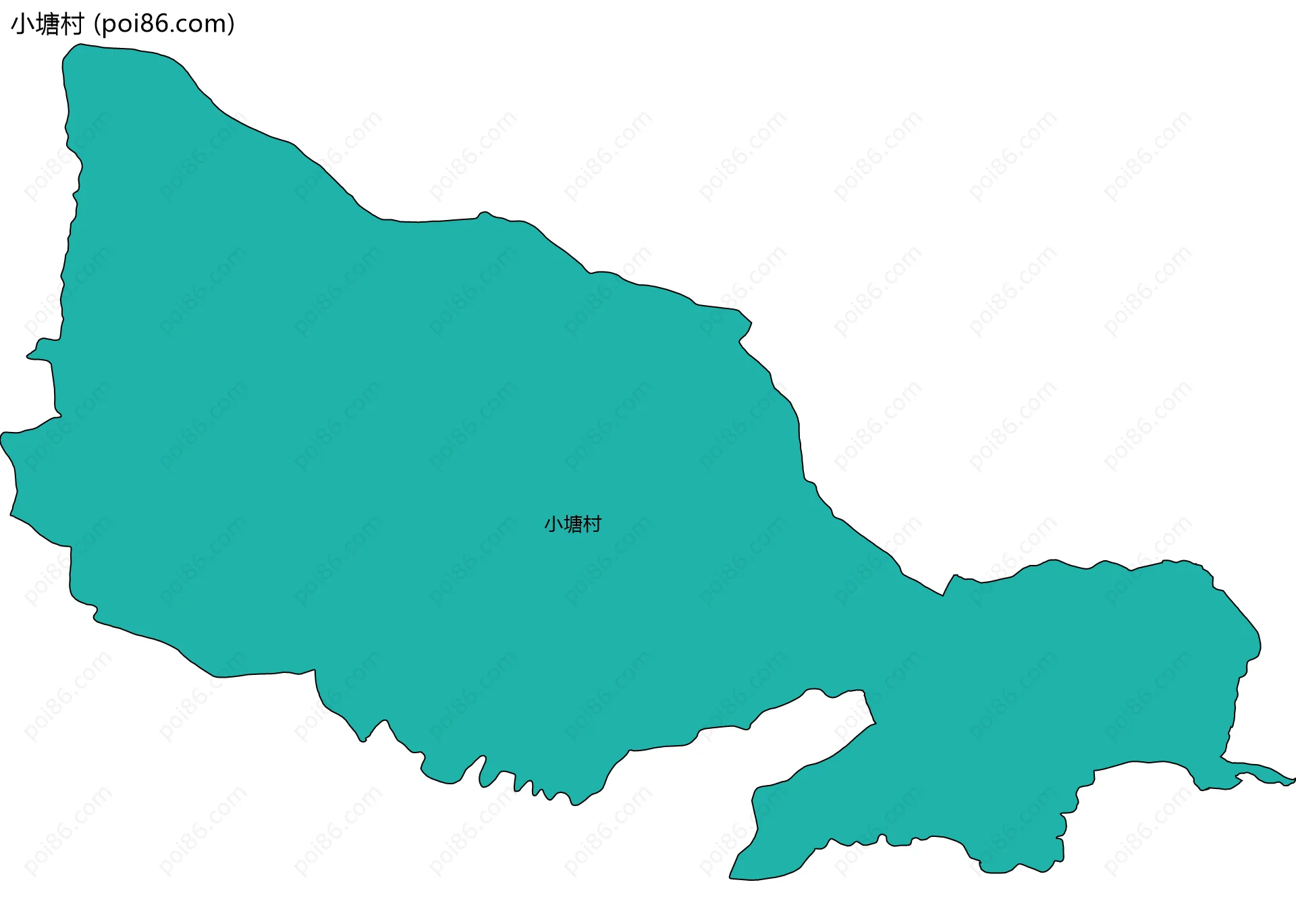 小塘村边界地图