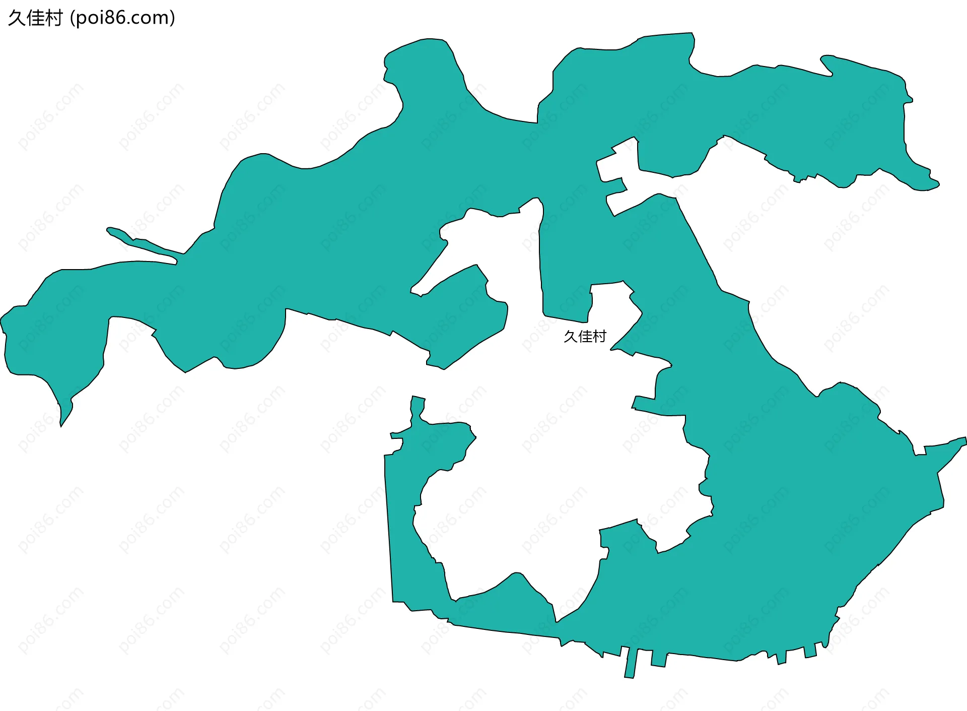 久佳村边界地图