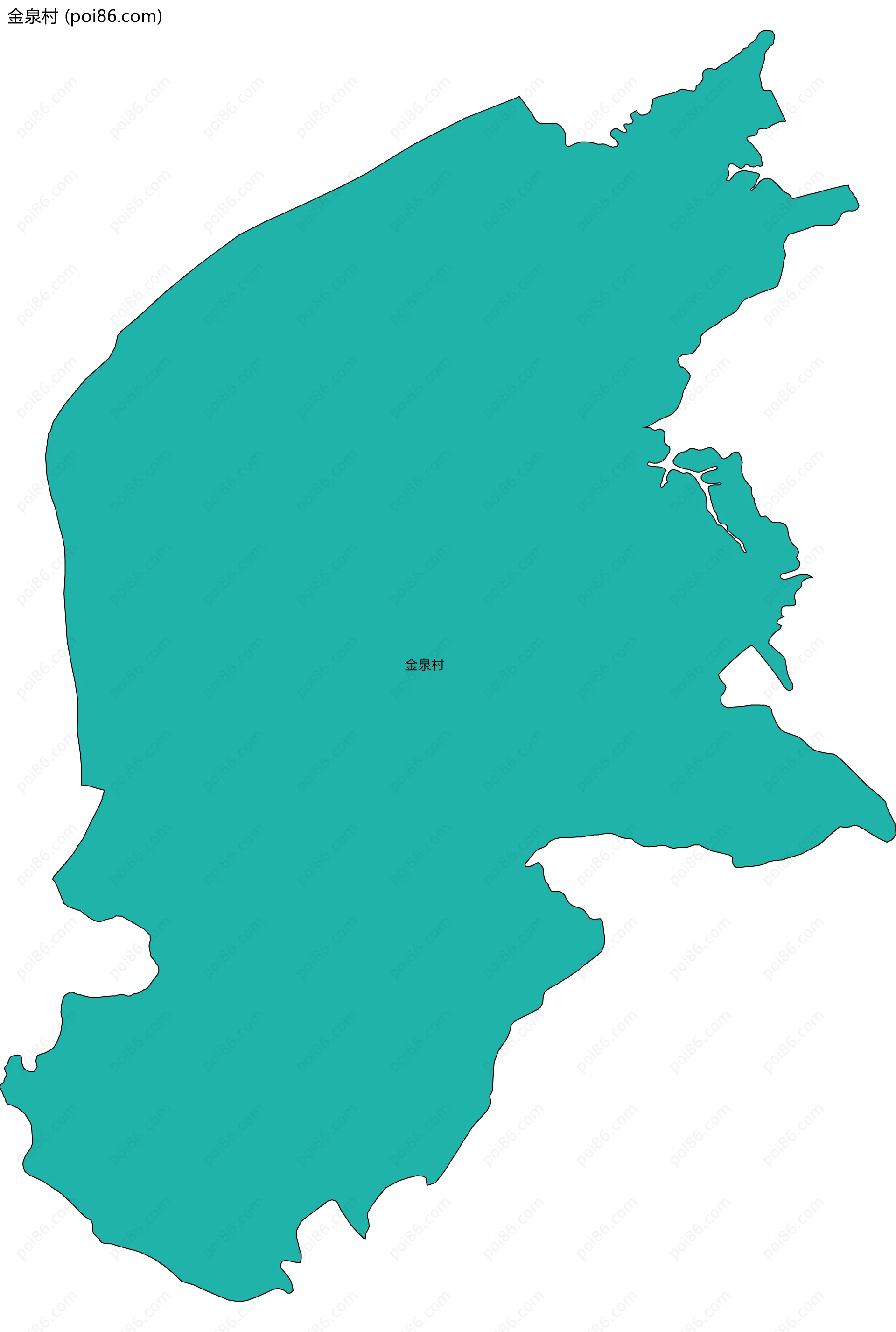 金泉村边界地图