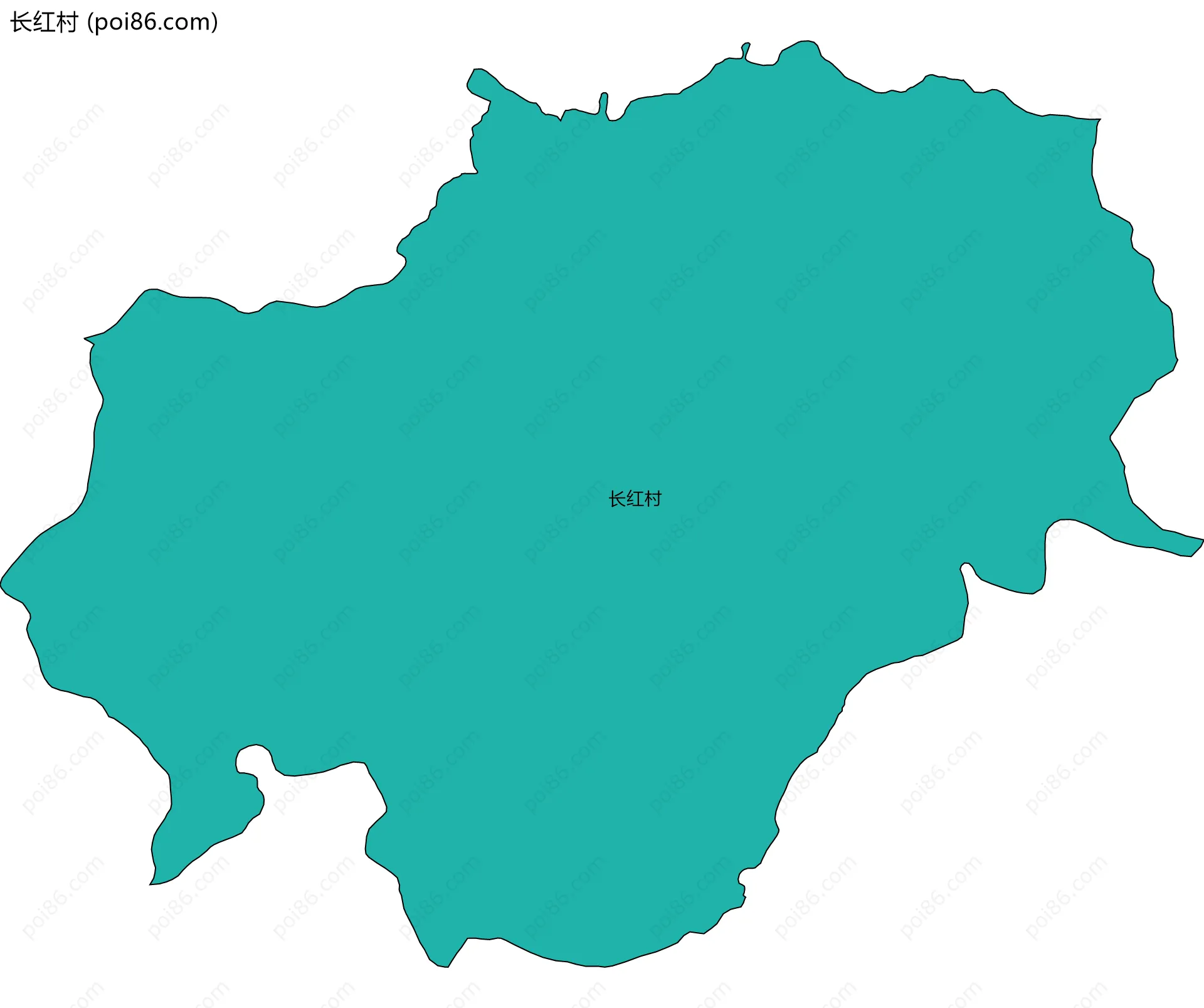 长红村边界地图