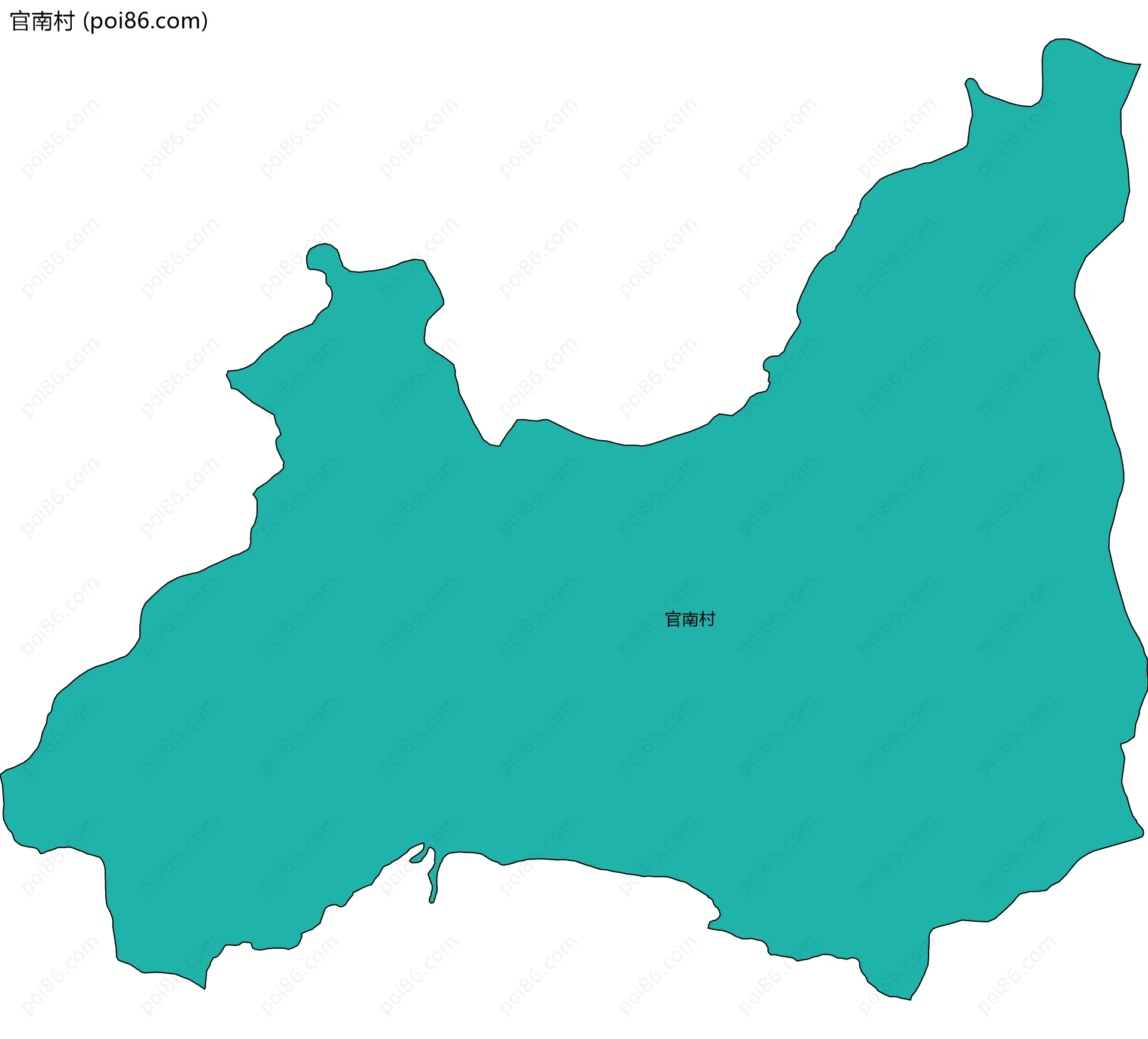 官南村边界地图