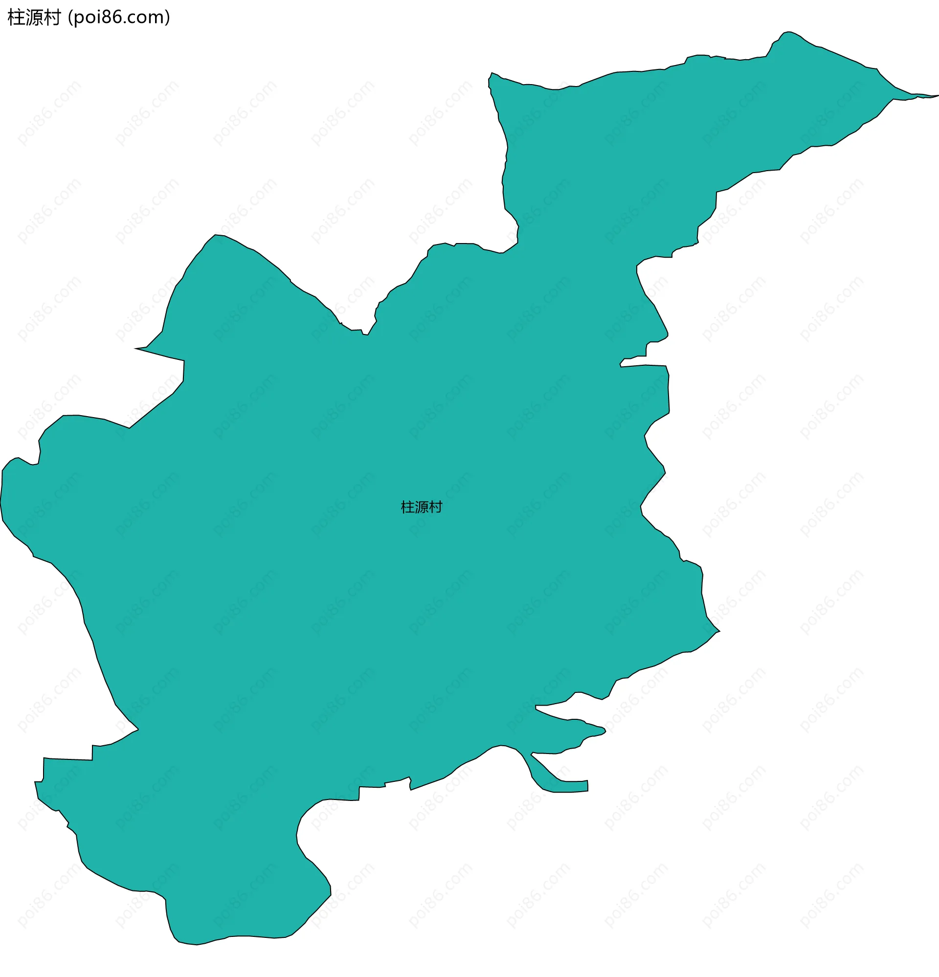 柱源村边界地图