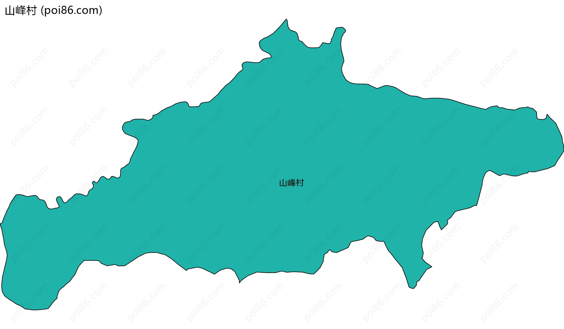 山峰村边界地图