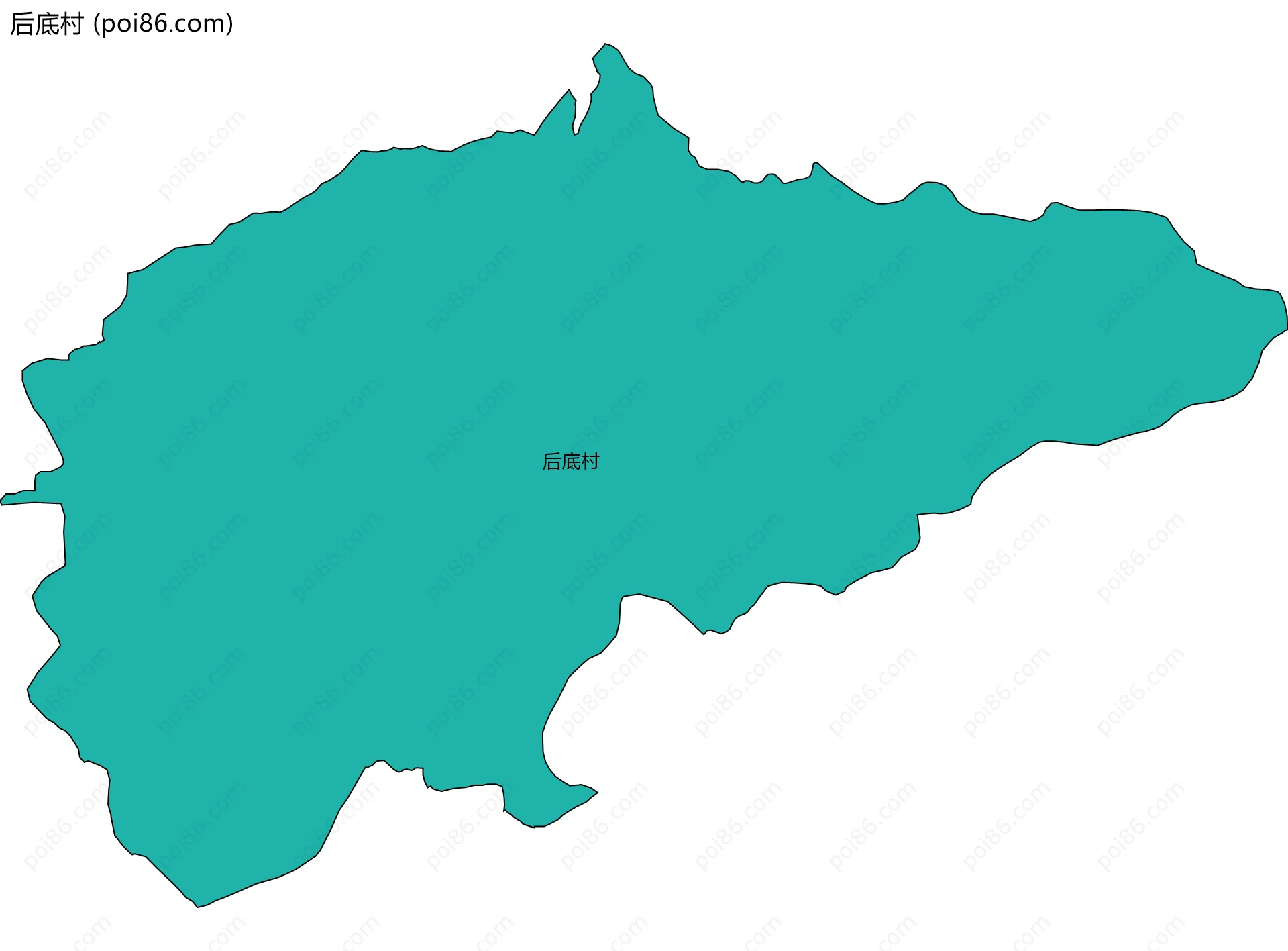后底村边界地图
