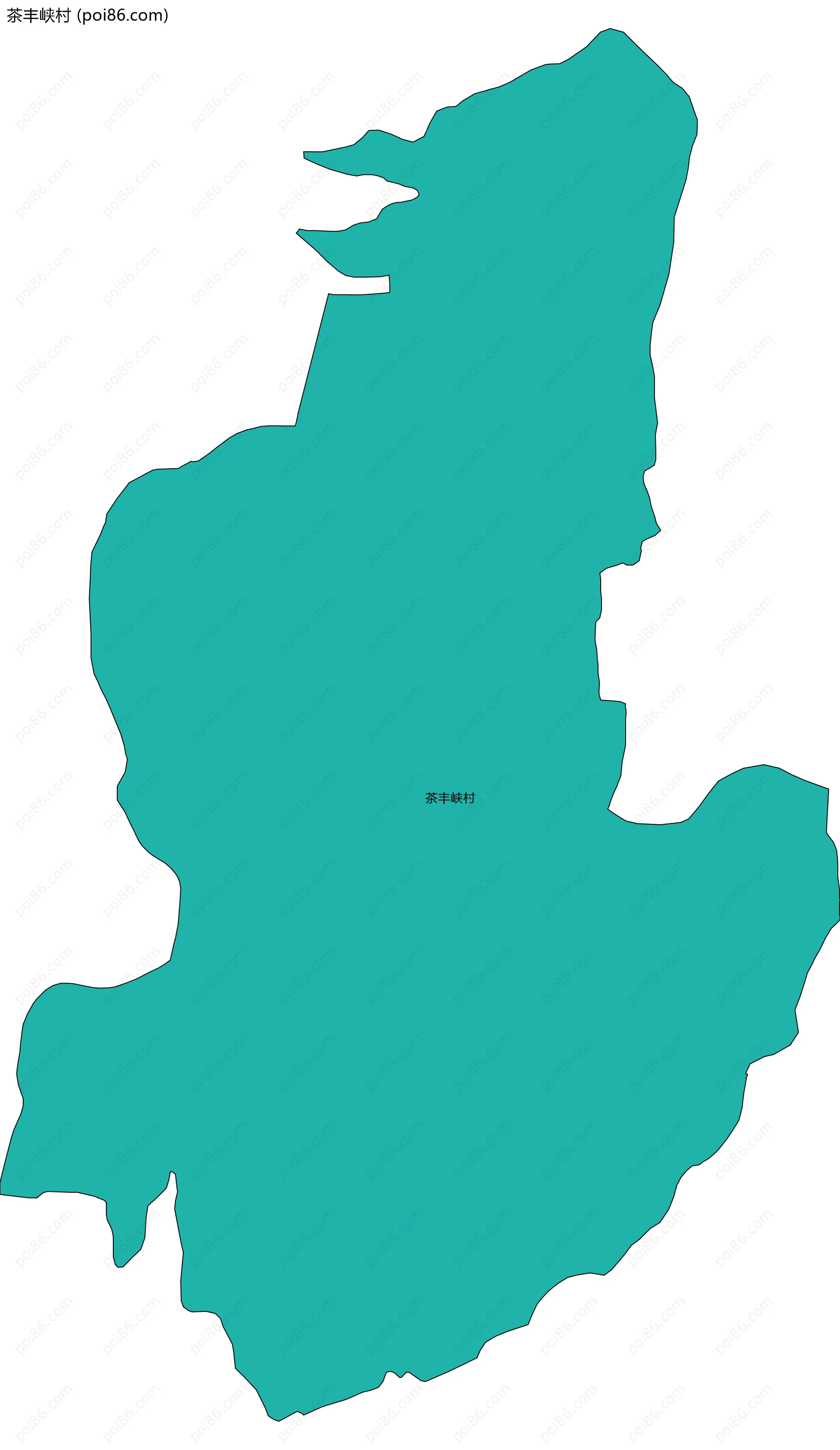 茶丰峡村边界地图