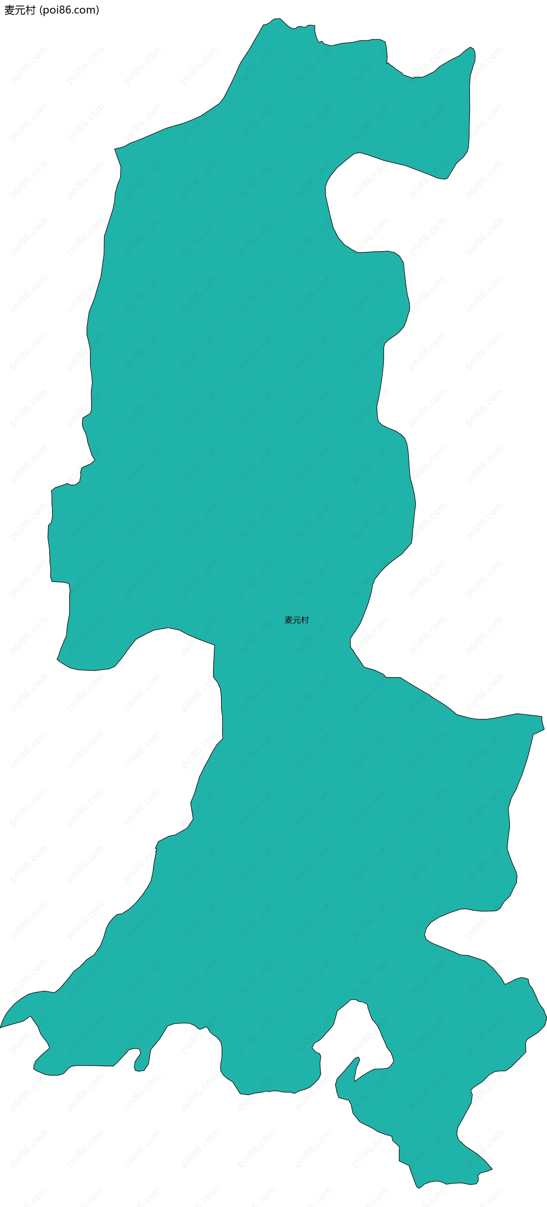 麦元村边界地图