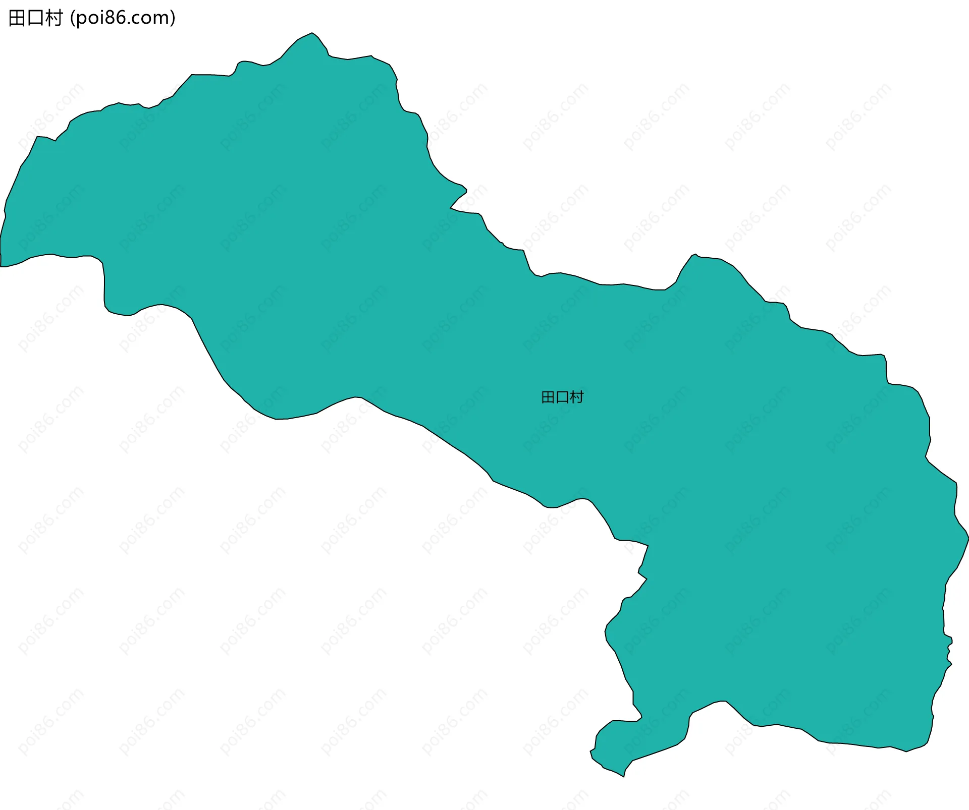 田口村边界地图