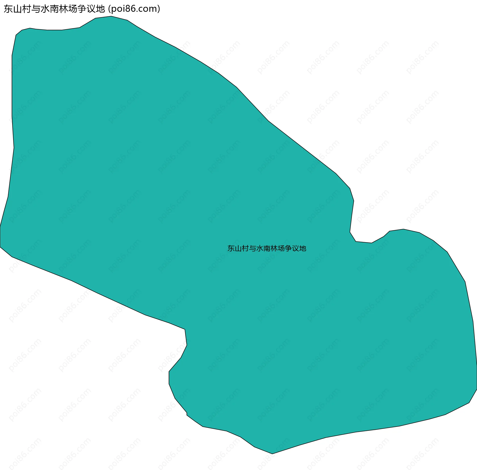 东山村与水南林场争议地边界地图