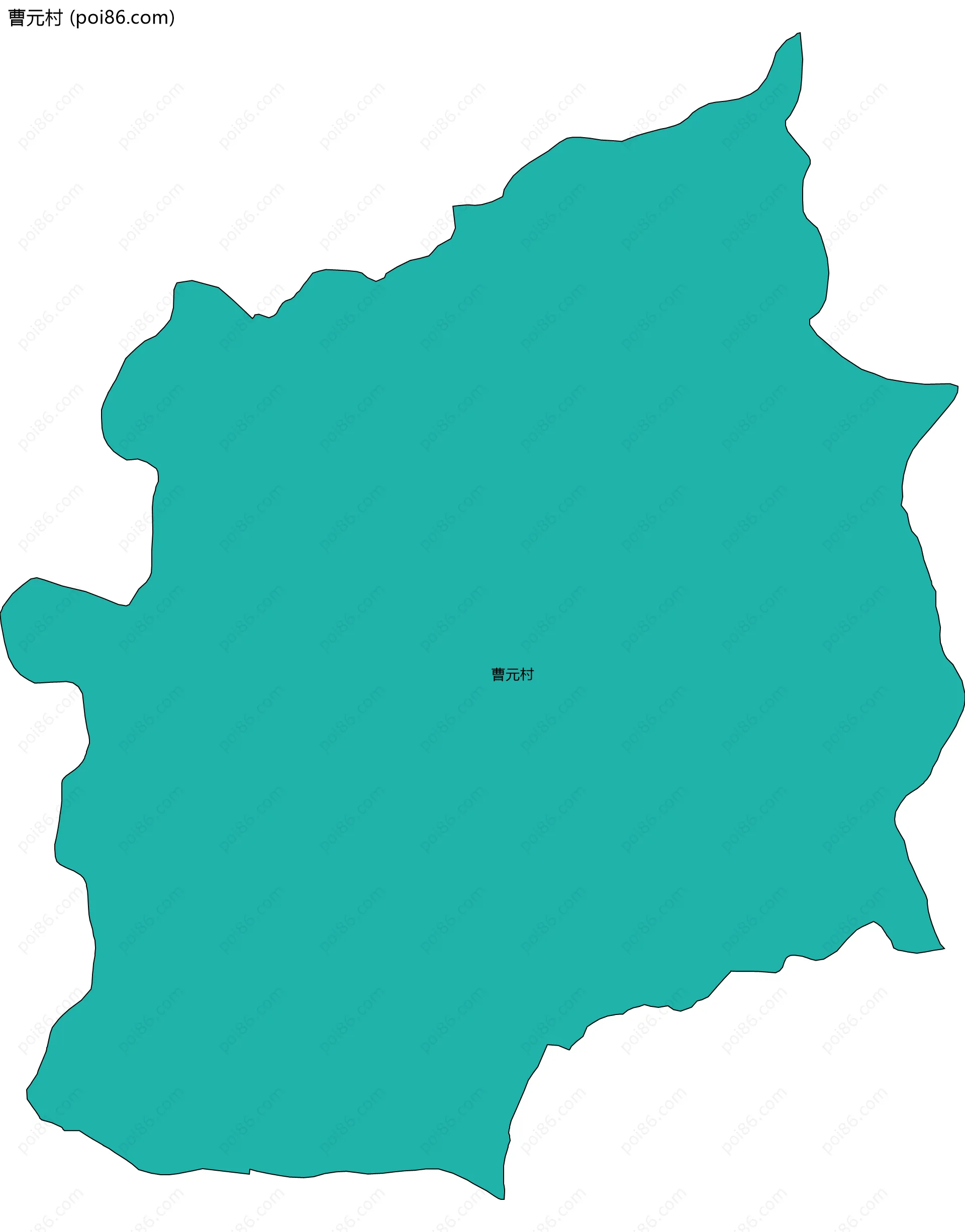 曹元村边界地图