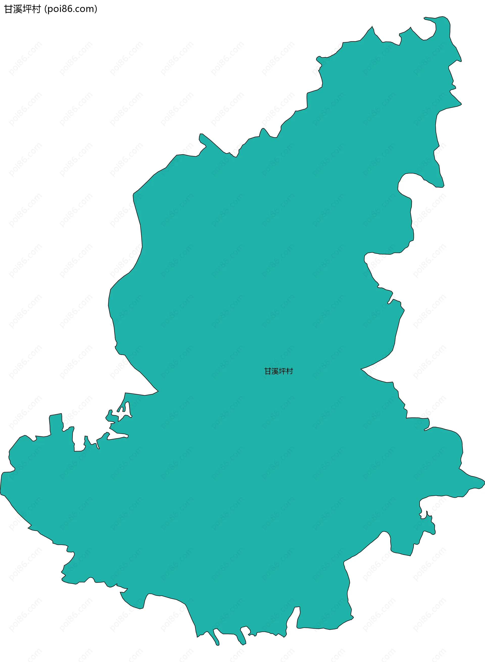 甘溪坪村边界地图