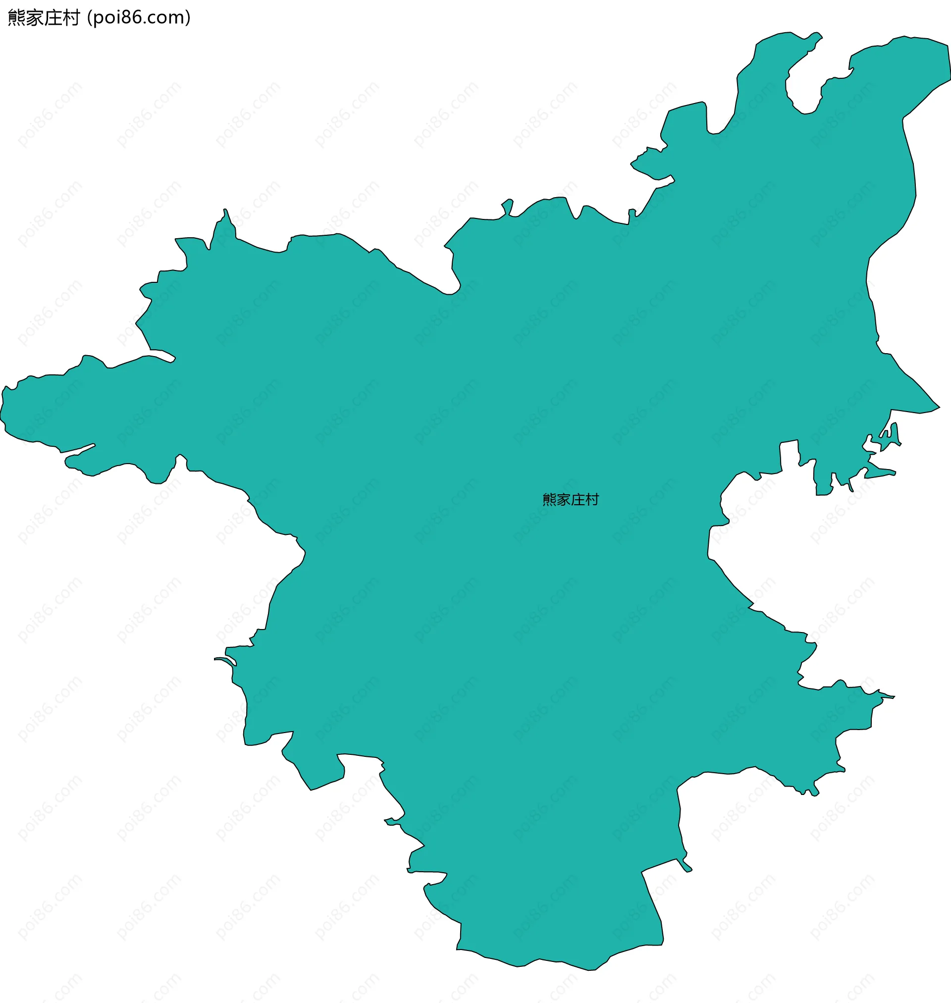 熊家庄村边界地图