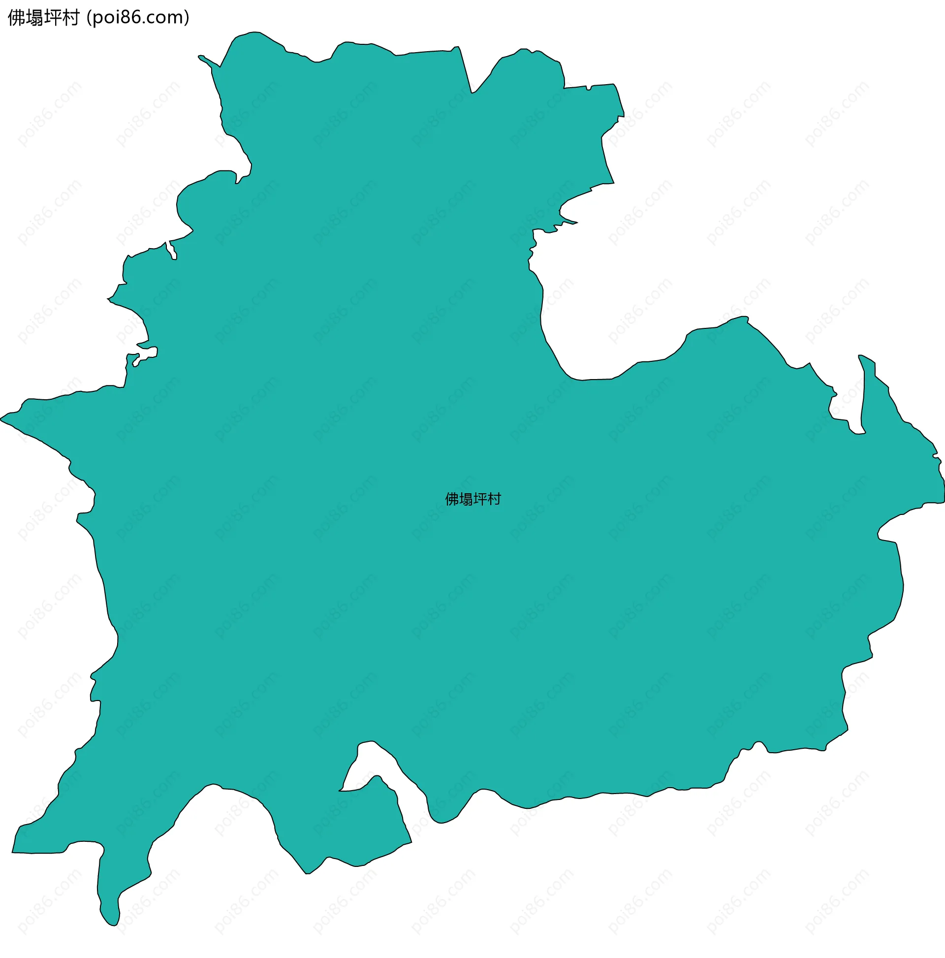 佛塌坪村边界地图