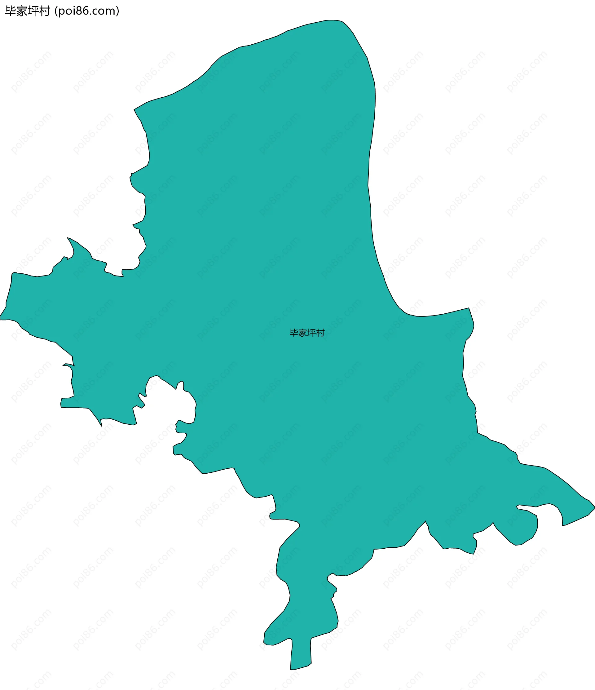 毕家坪村边界地图