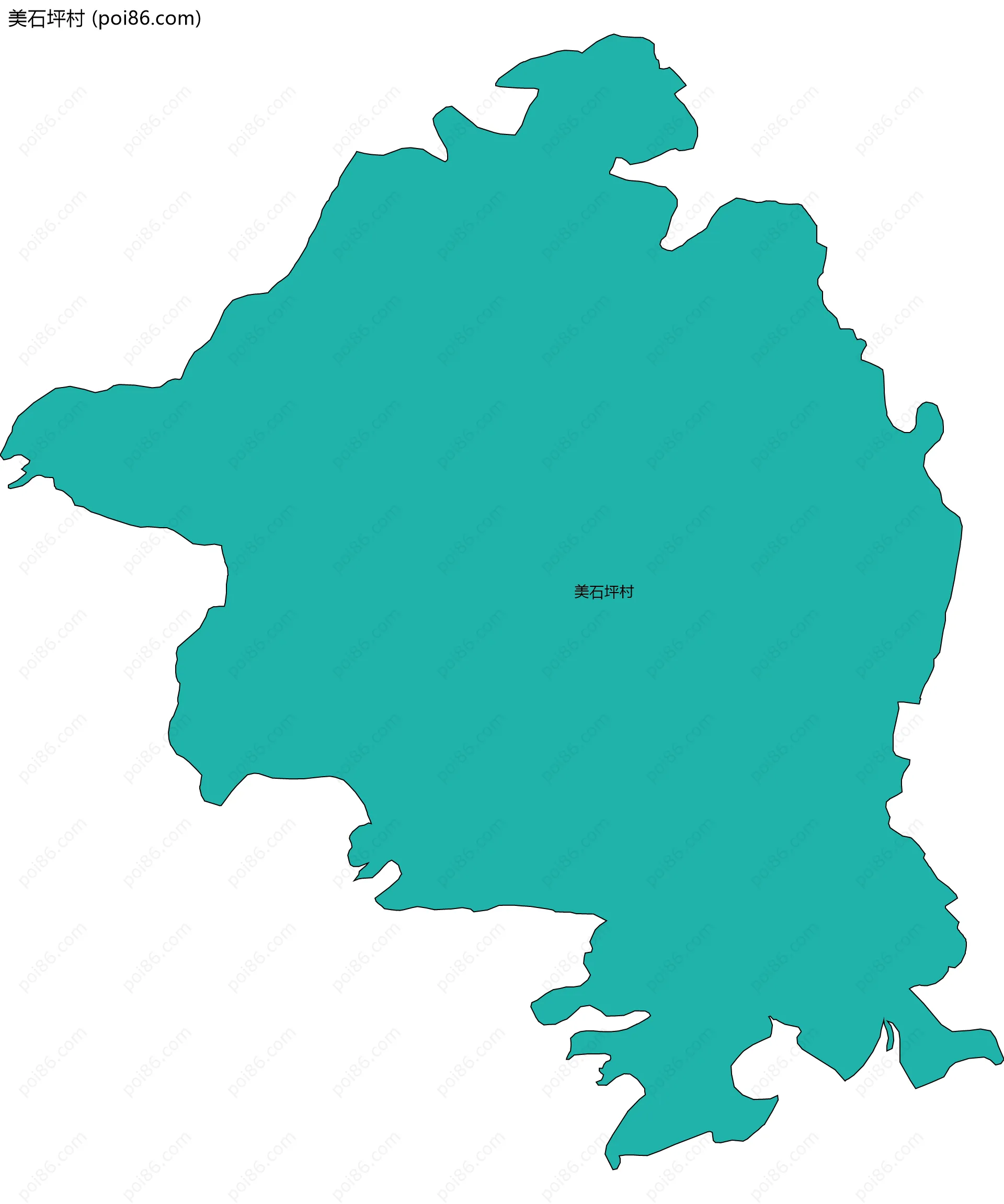 美石坪村边界地图