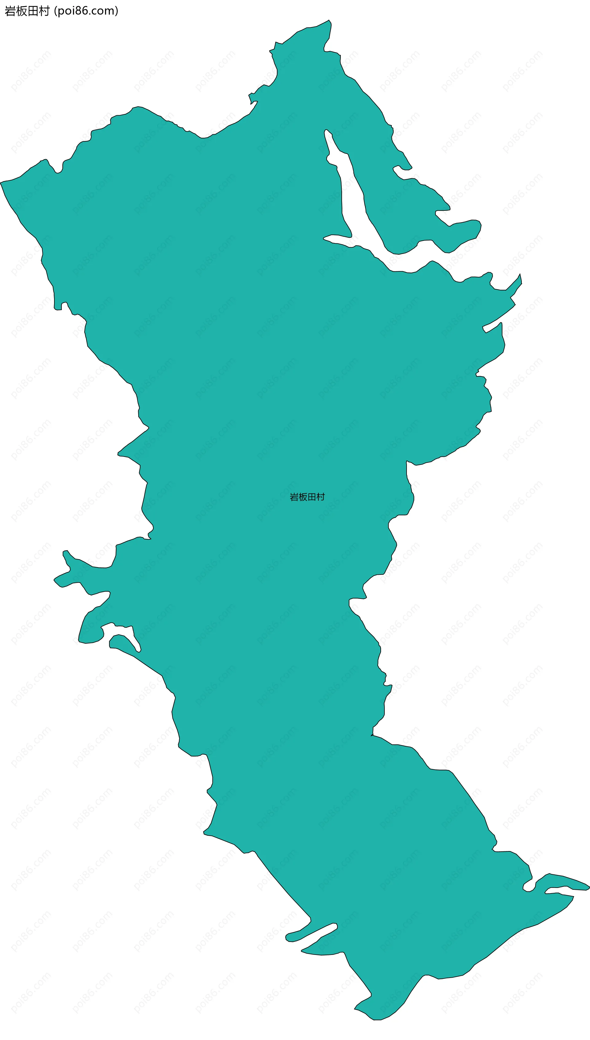 岩板田村边界地图