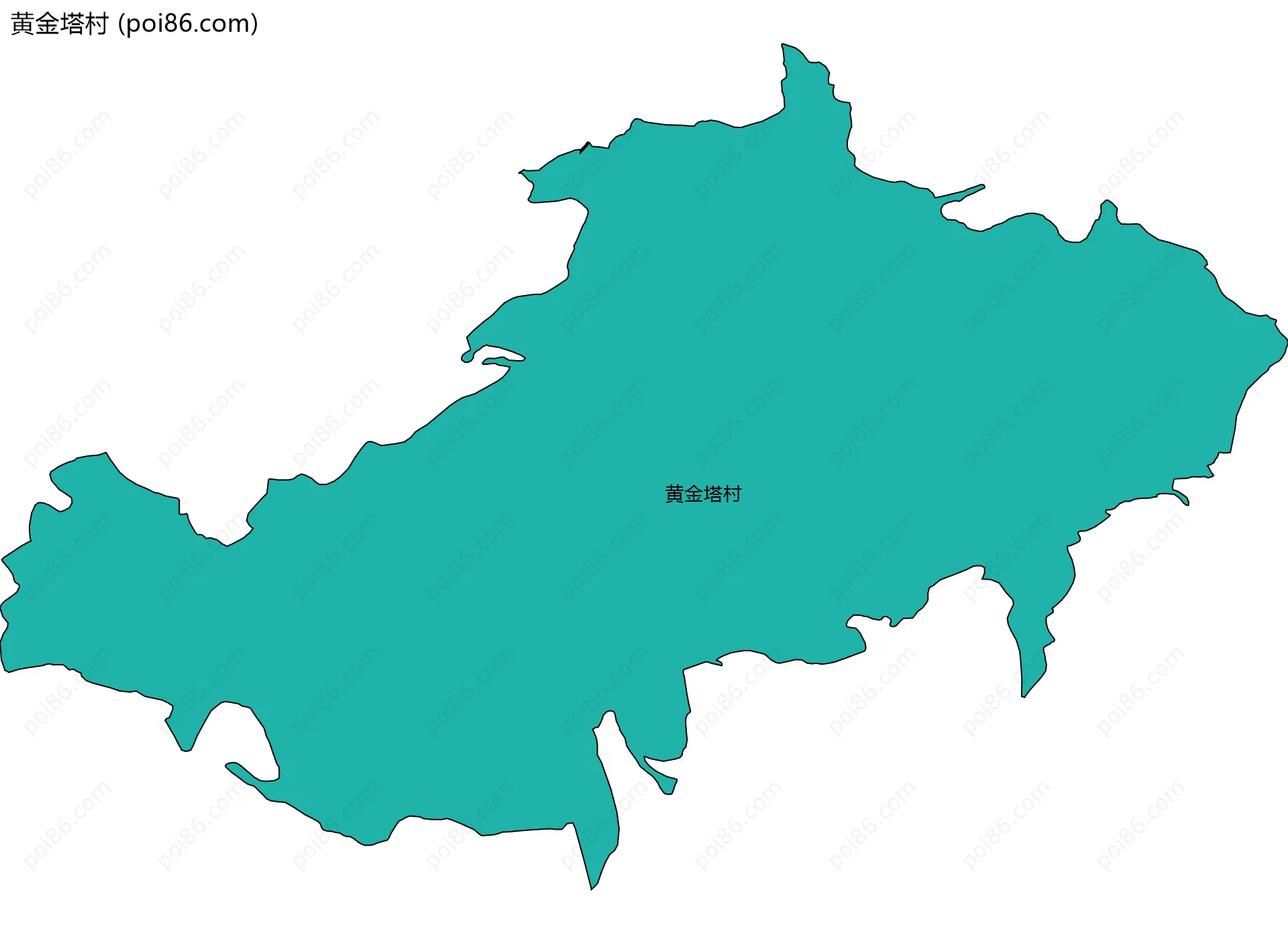 黄金塔村边界地图