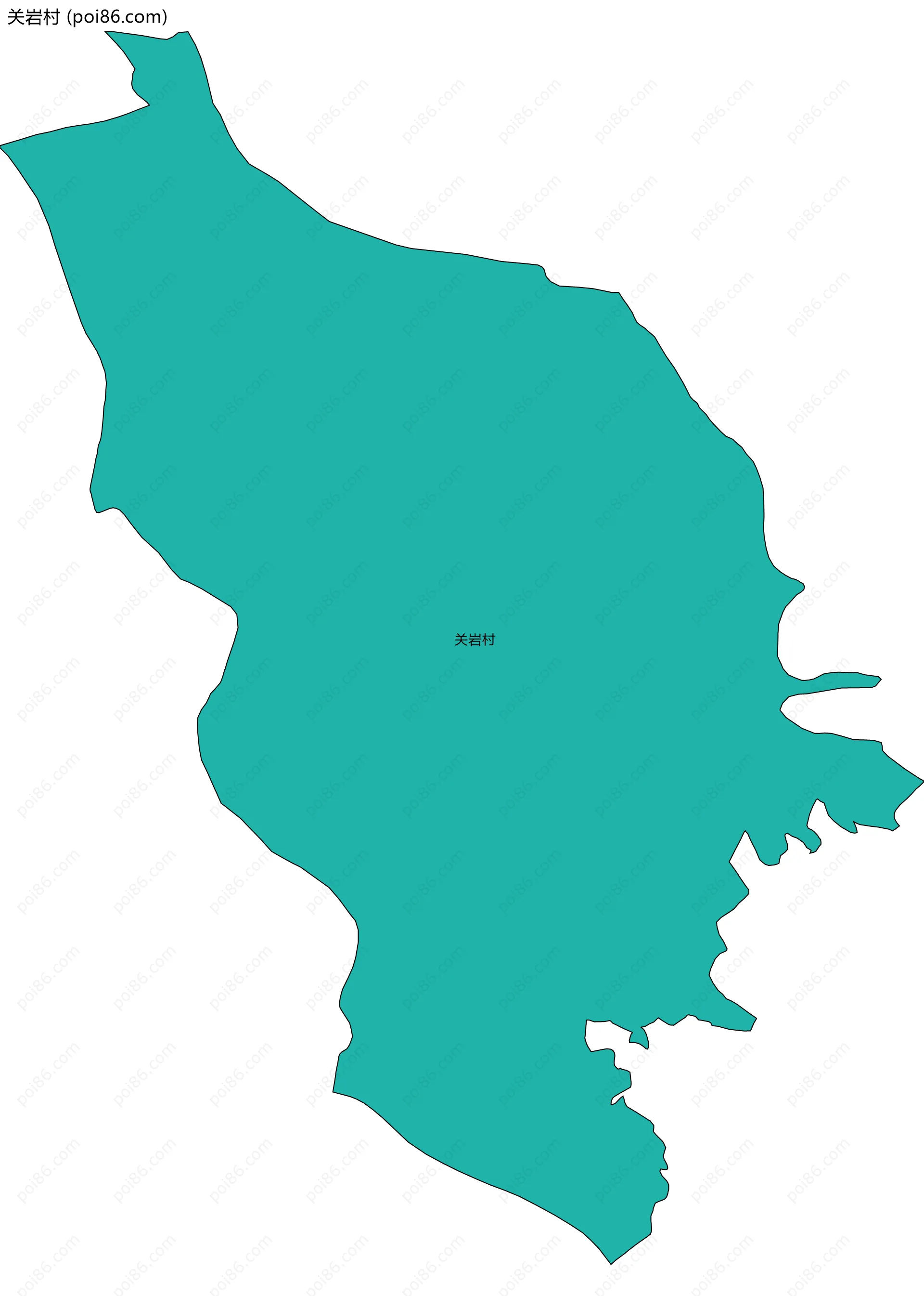 关岩村边界地图