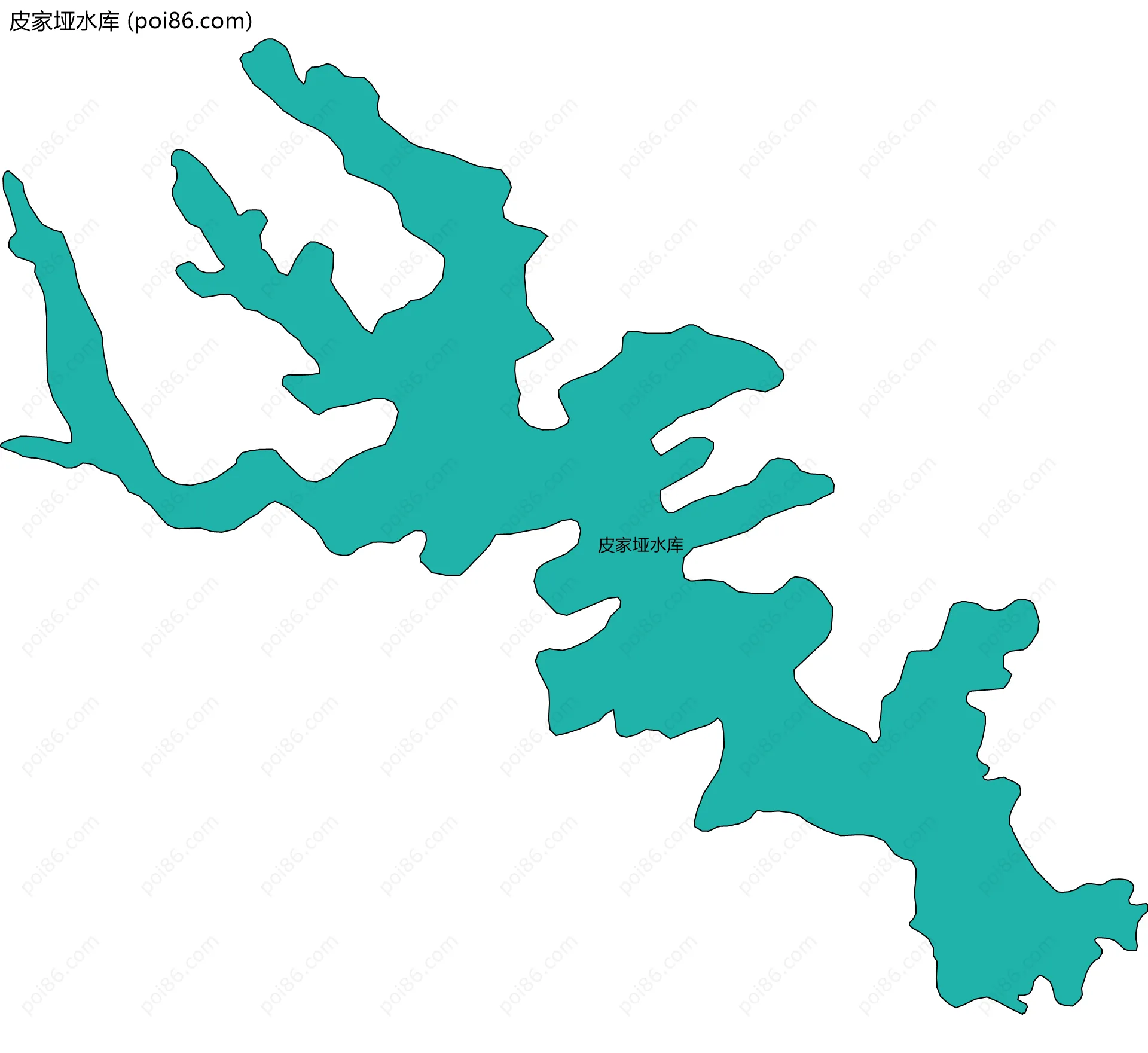 皮家垭水库边界地图