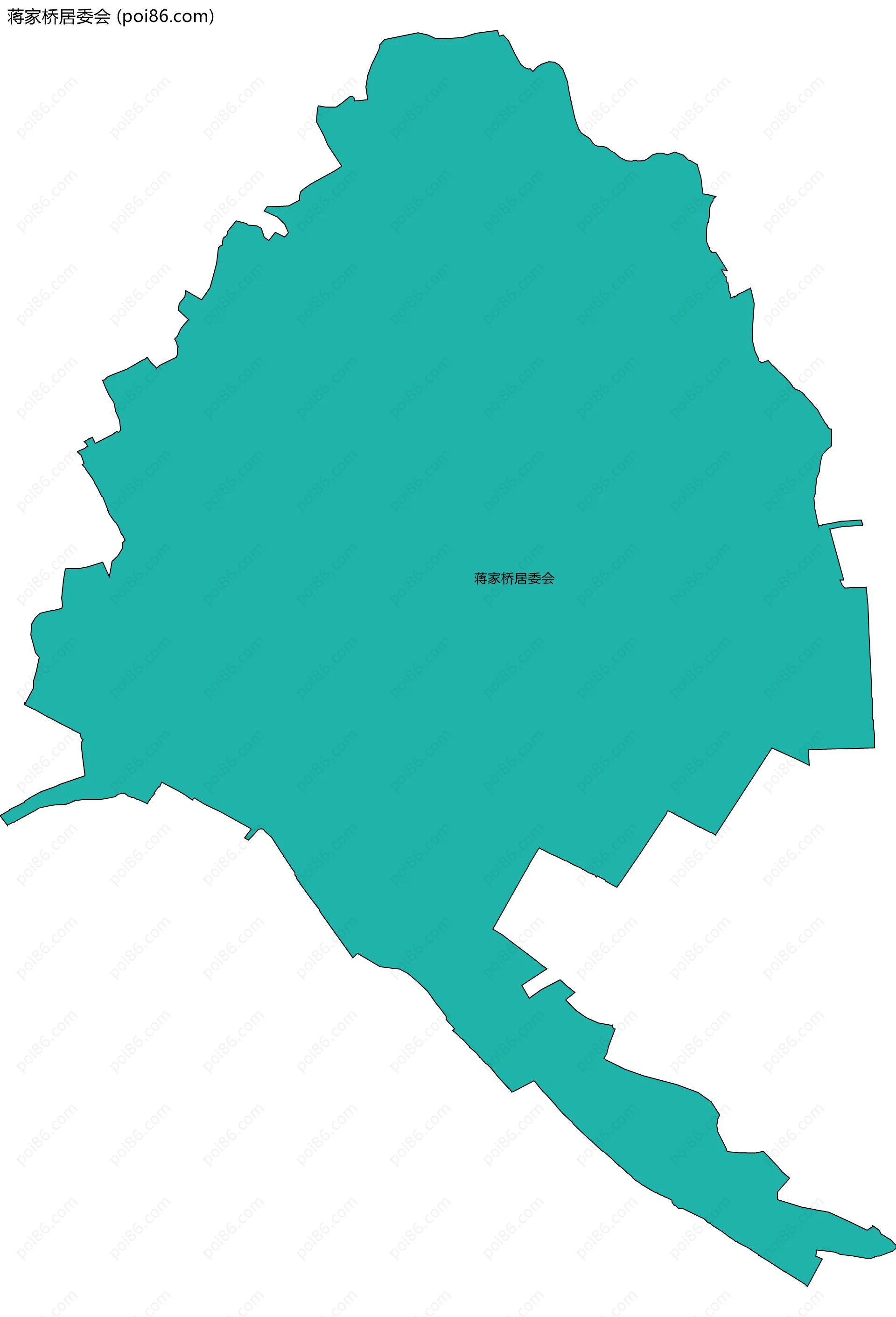 蒋家桥居委会边界地图