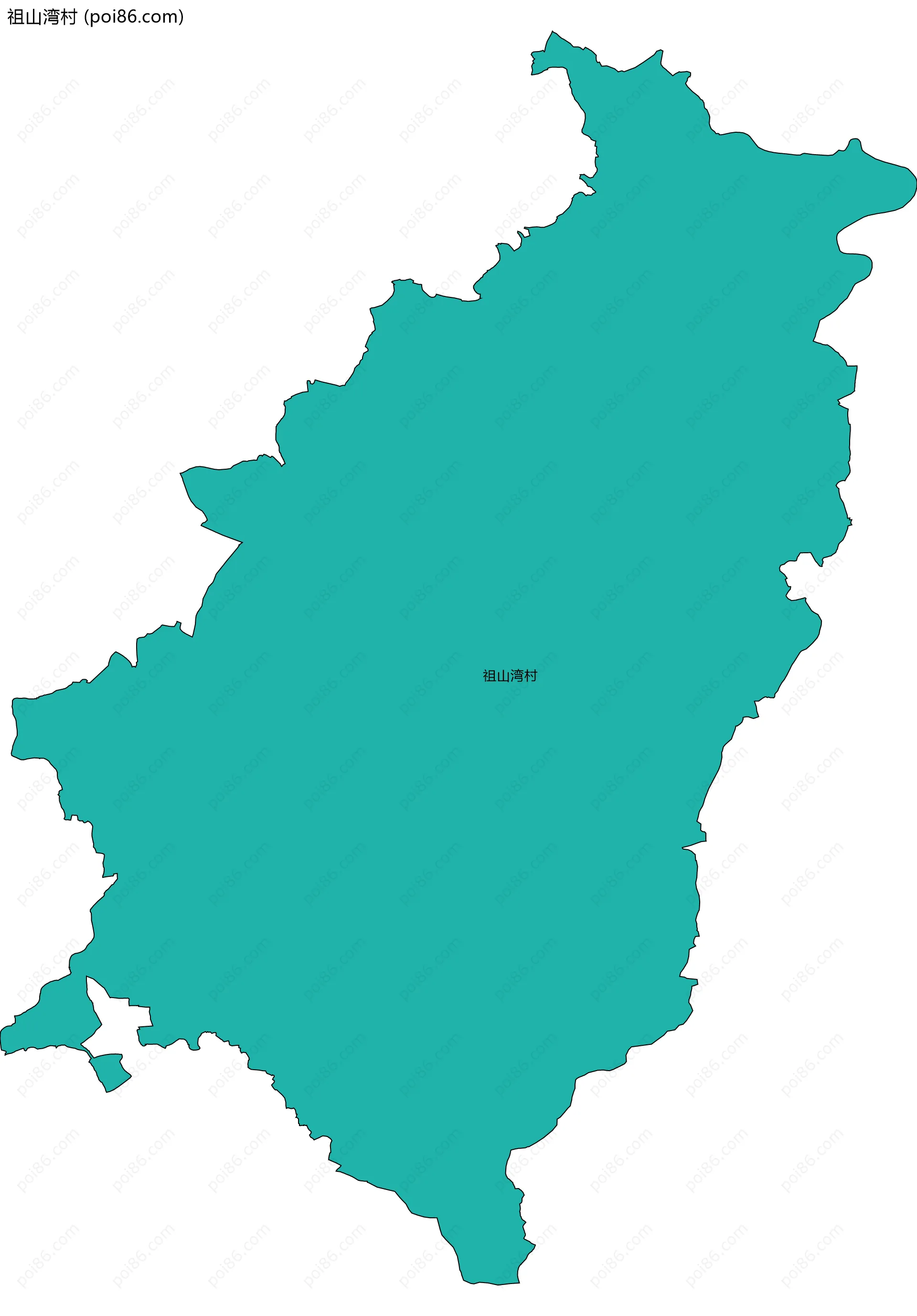 祖山湾村边界地图