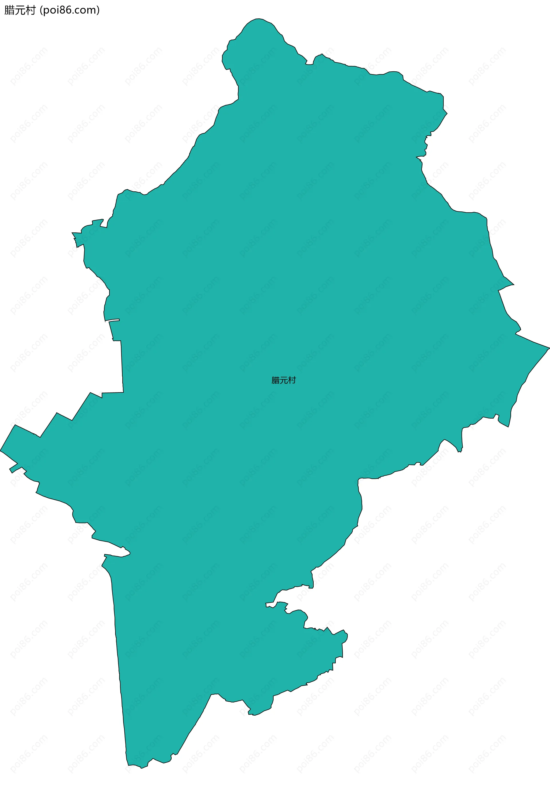 腊元村边界地图