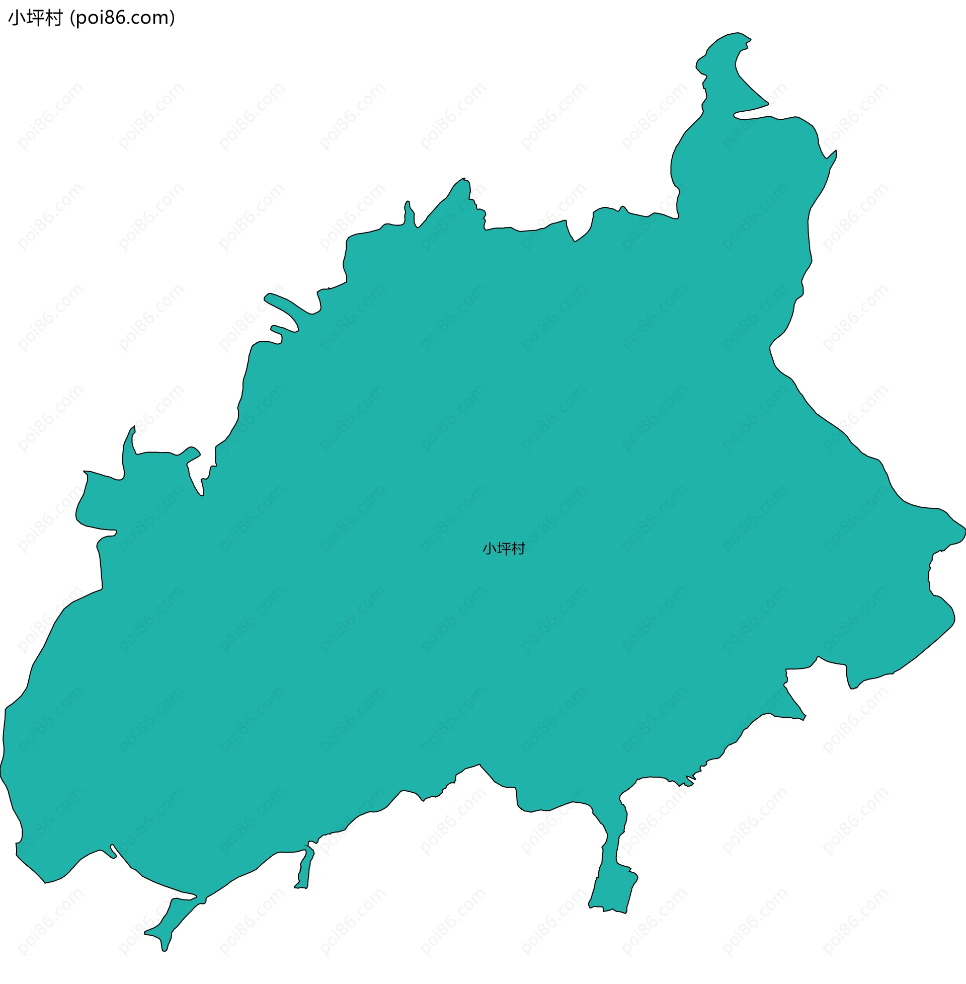 小坪村边界地图