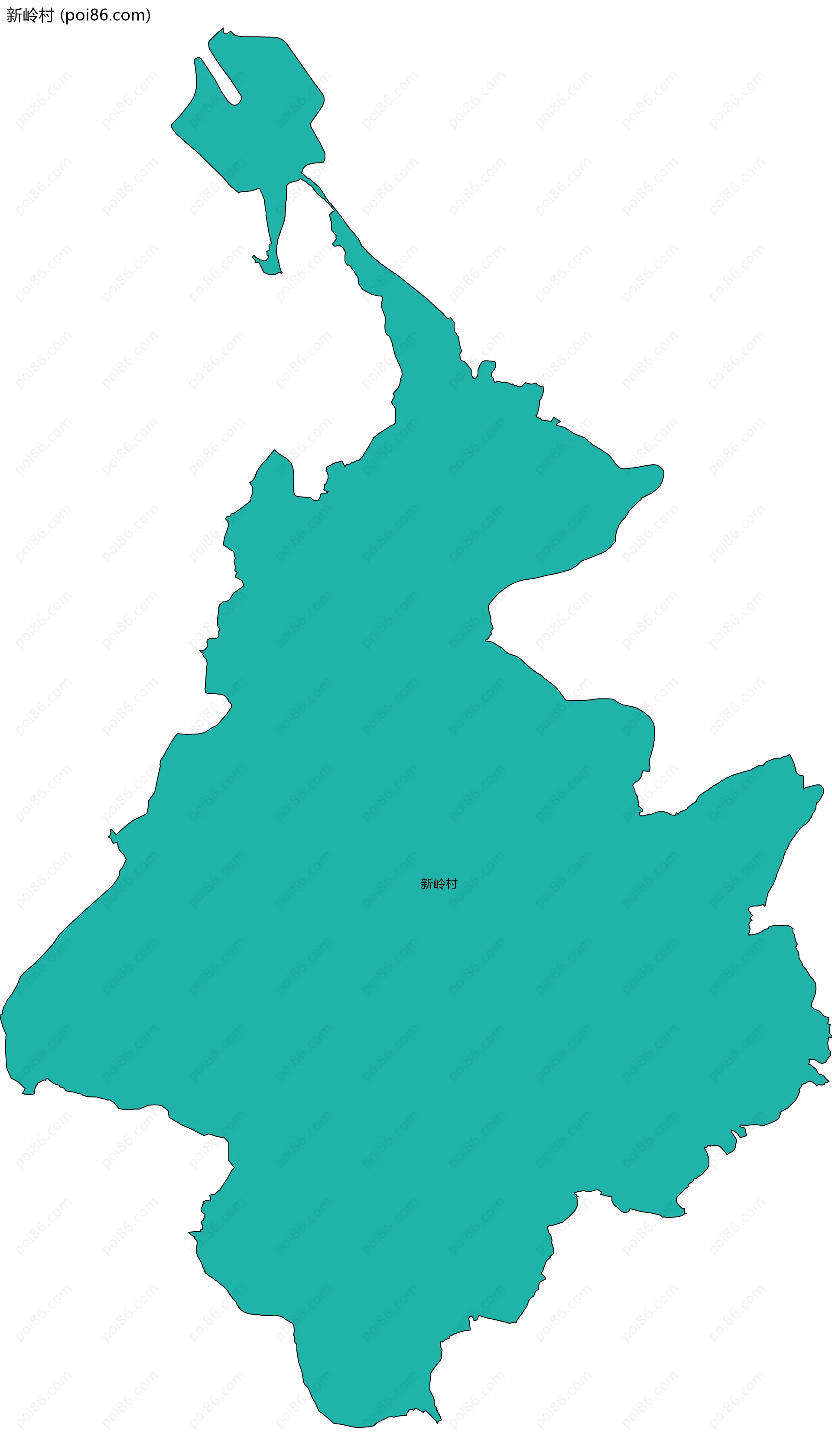 新岭村边界地图