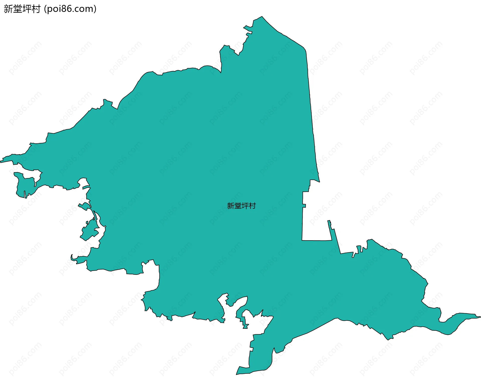 新堂坪村边界地图