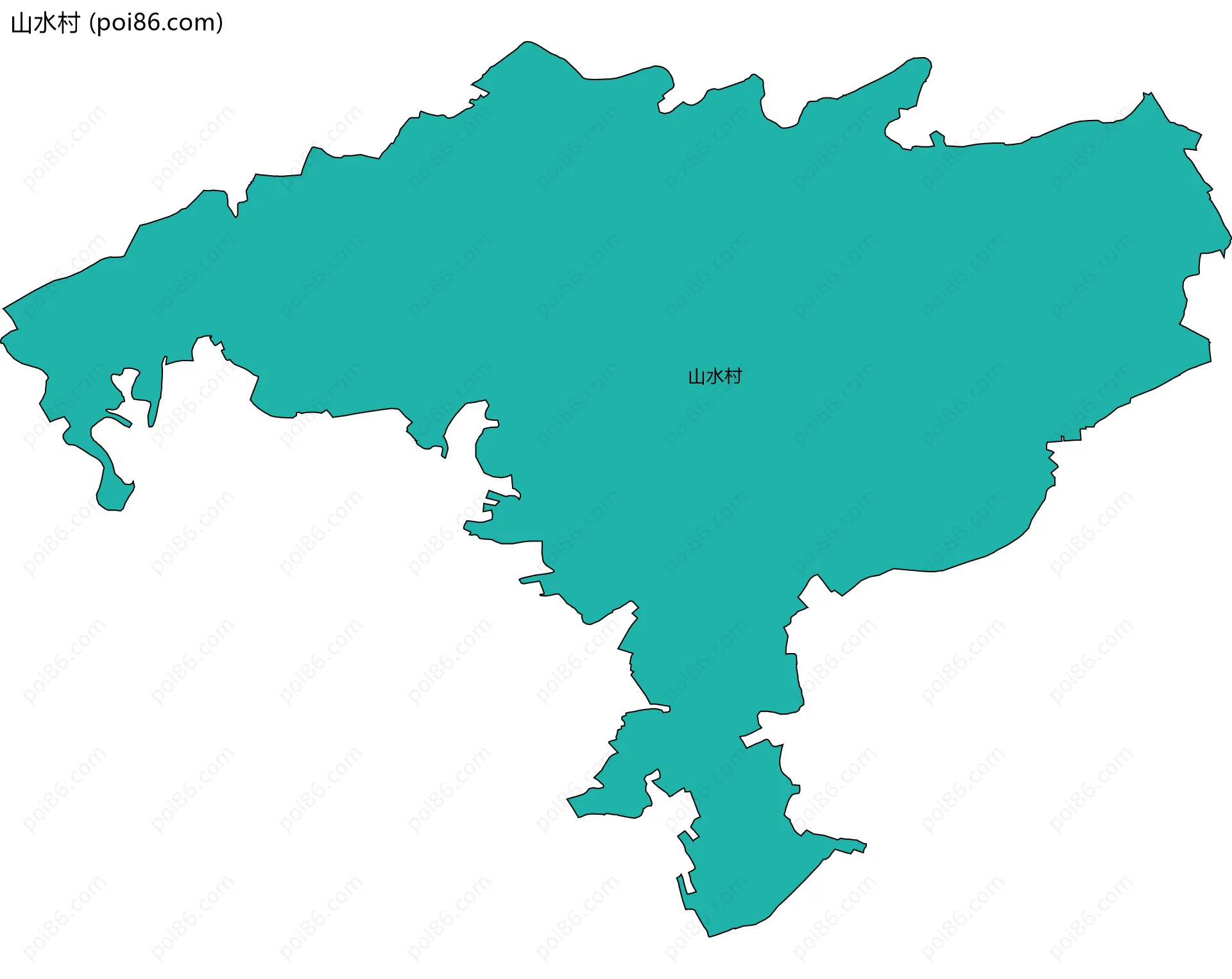山水村边界地图