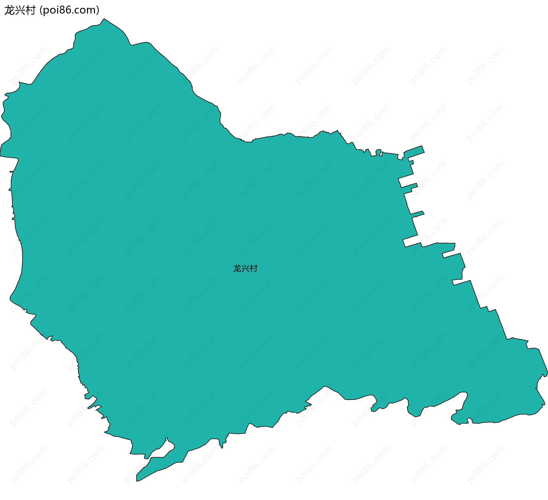 龙兴村边界地图