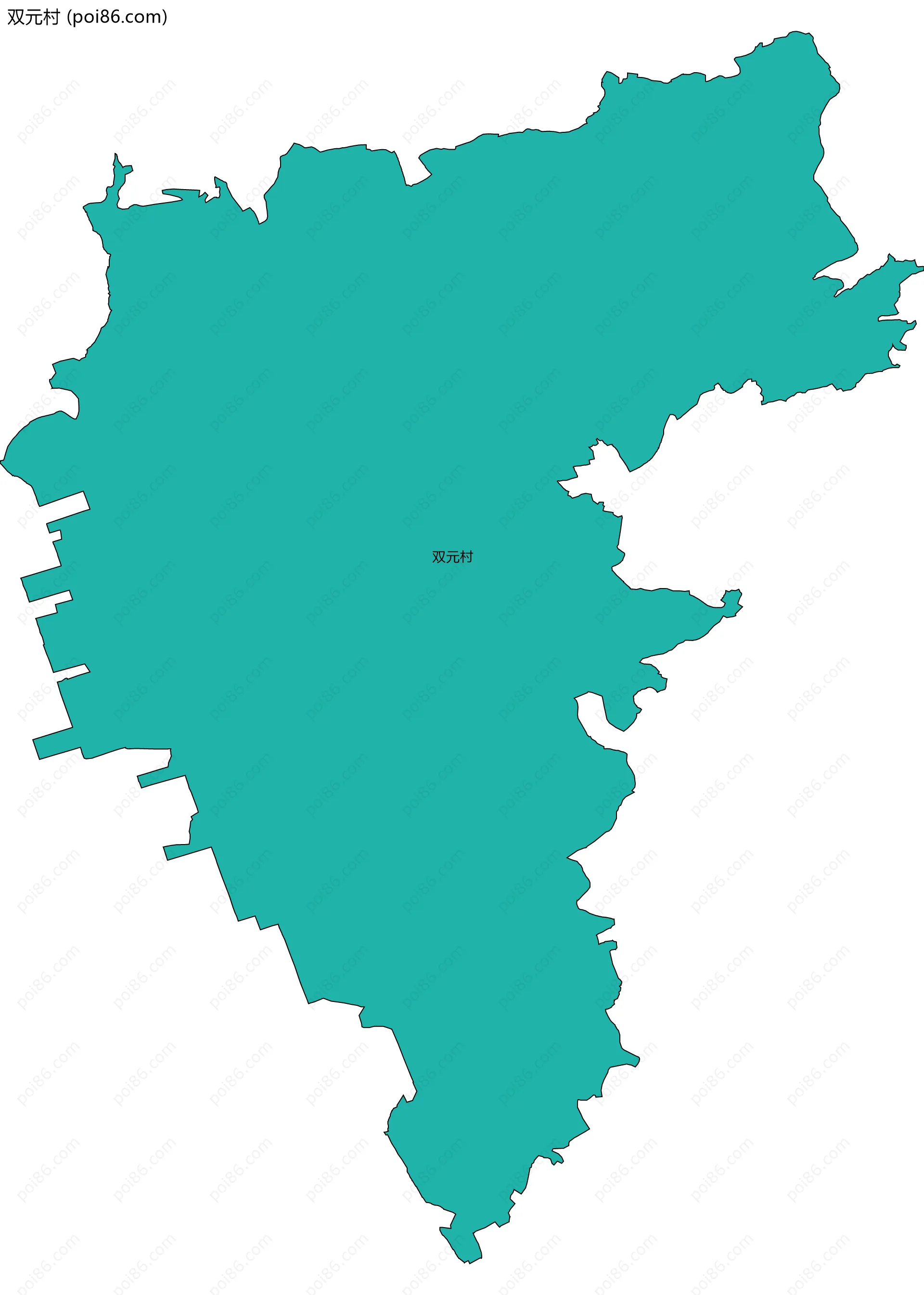 双元村边界地图