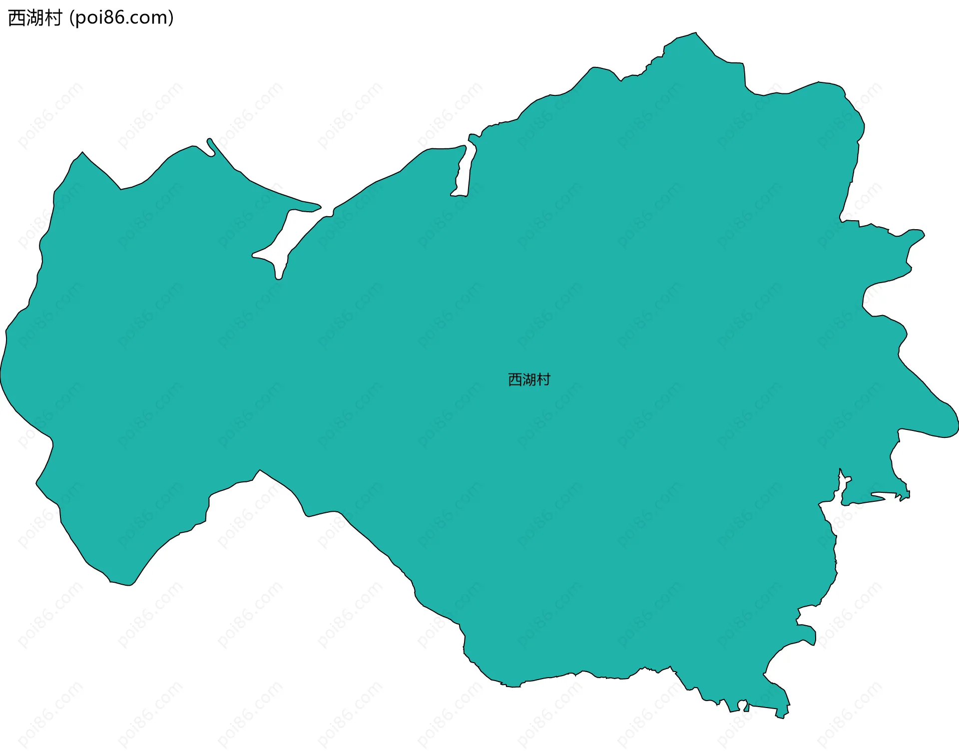西湖村边界地图