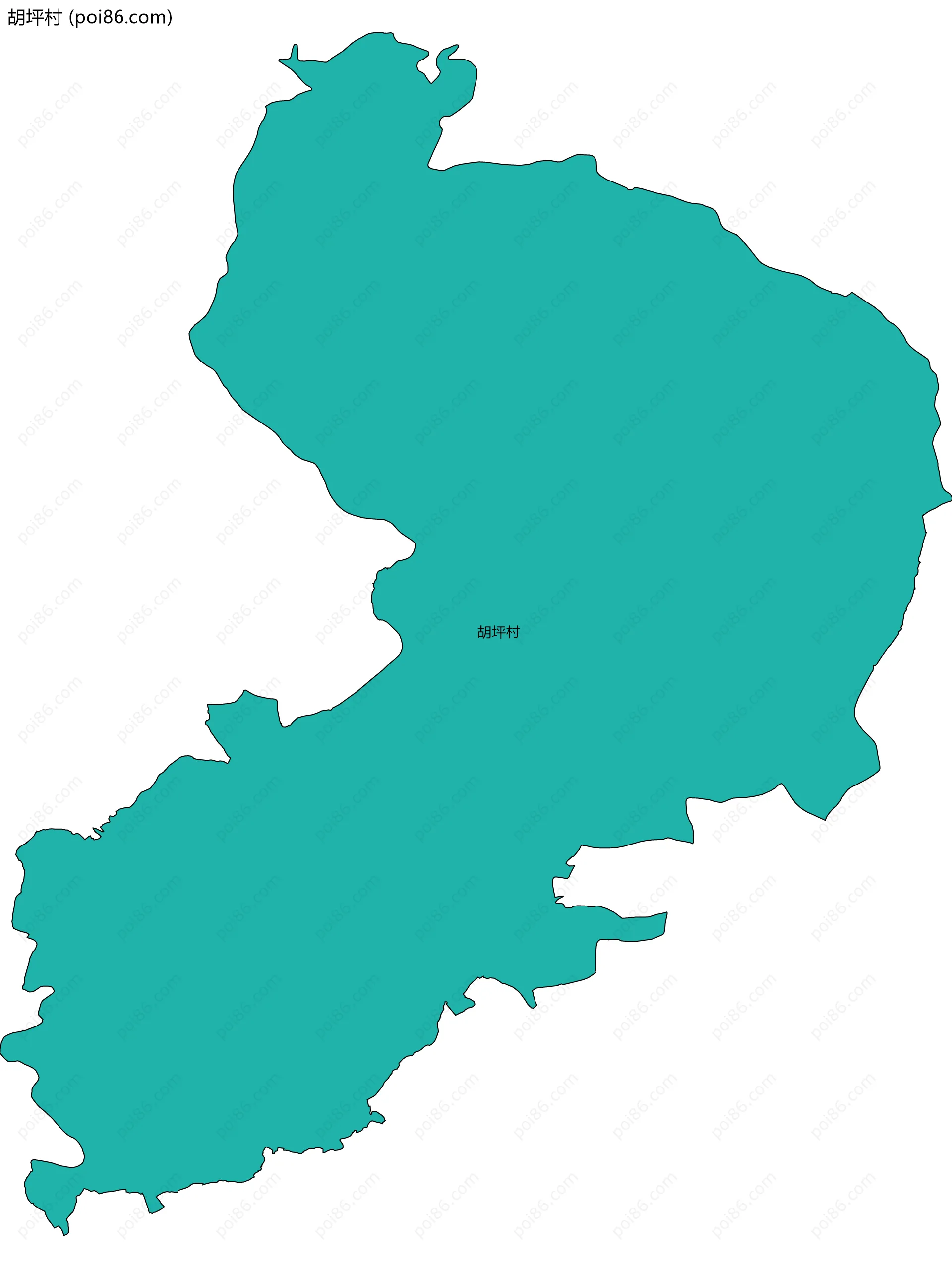 胡坪村边界地图