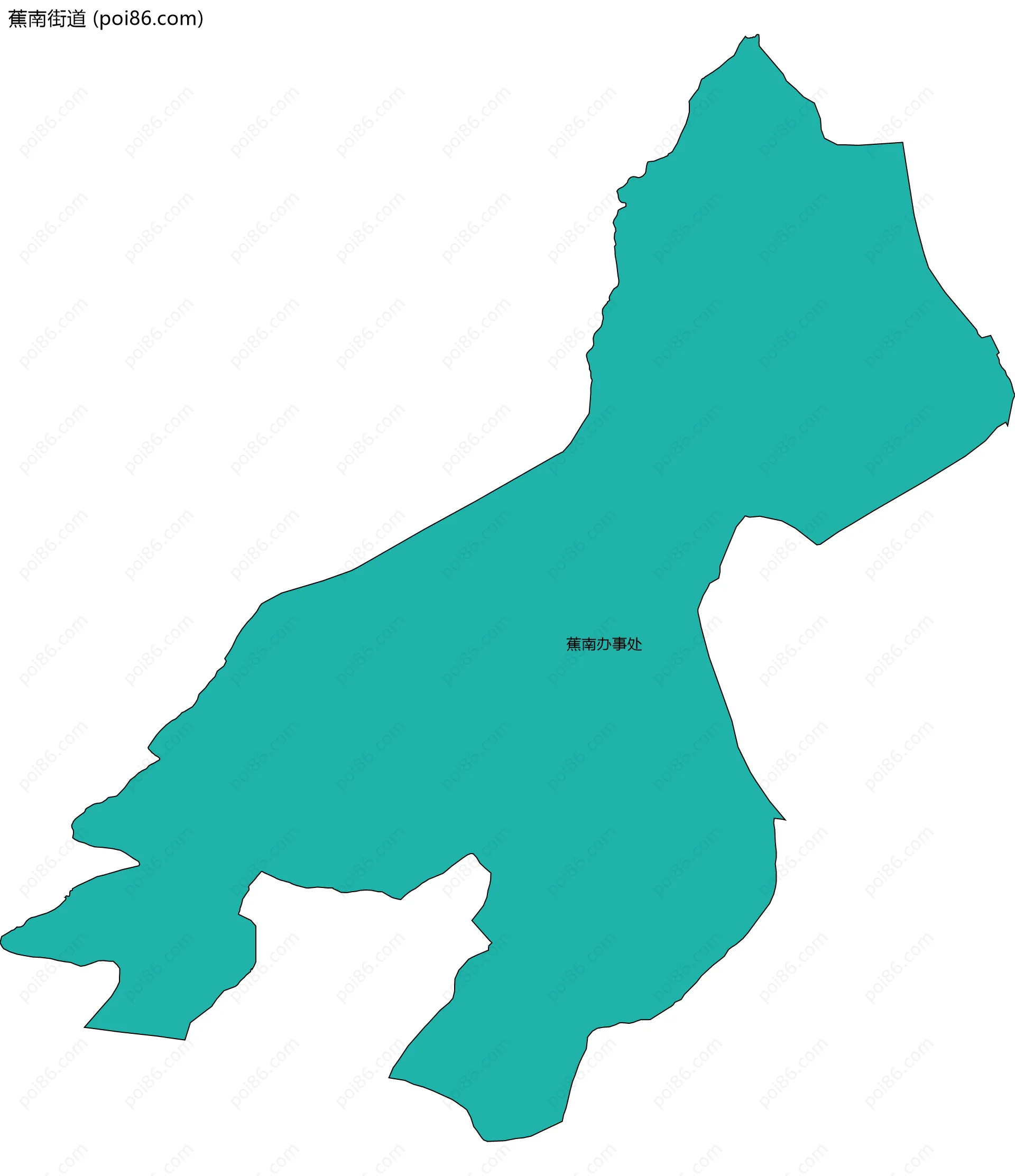 蕉南街道边界地图(五级行政区划)