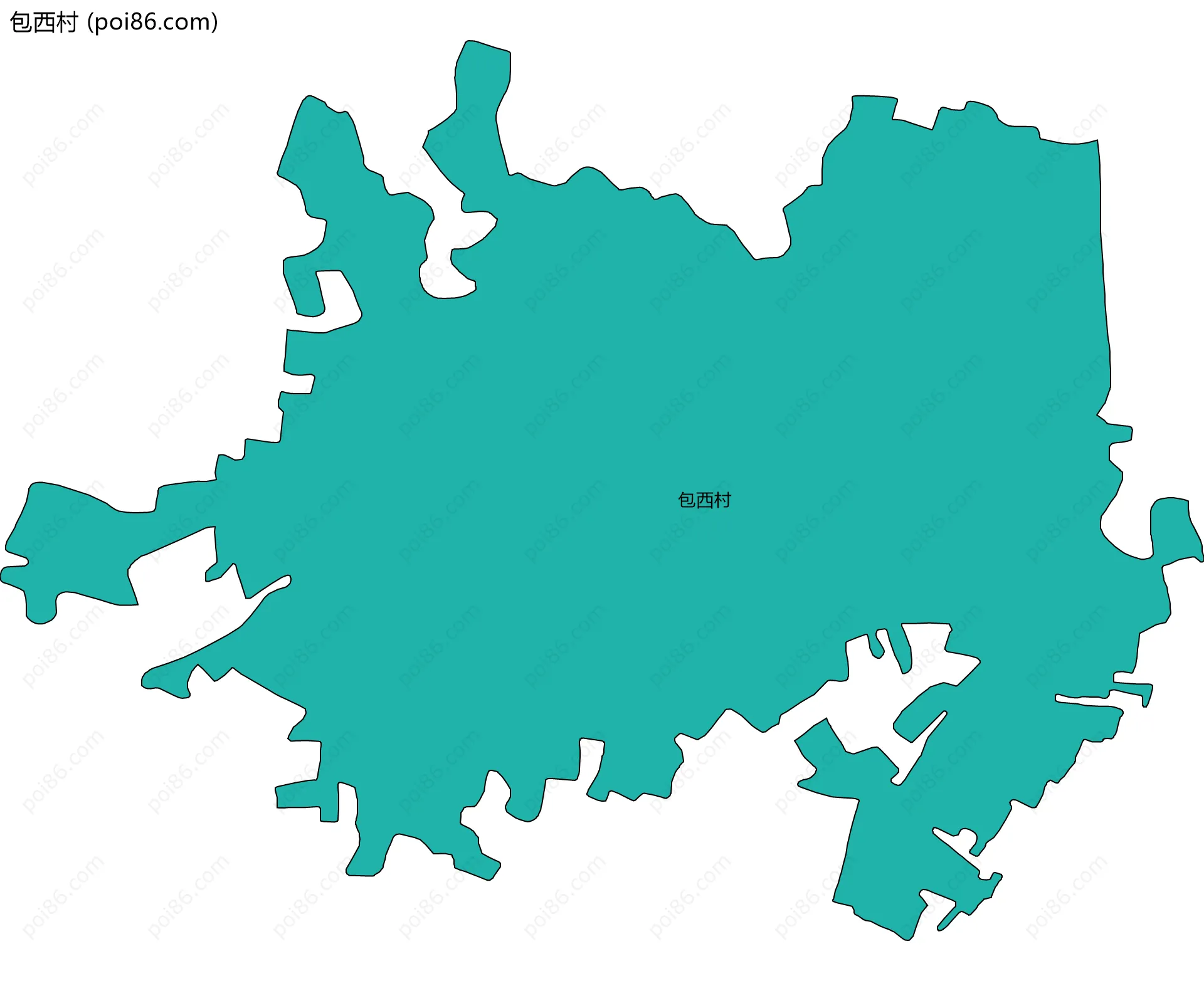 包西村边界地图
