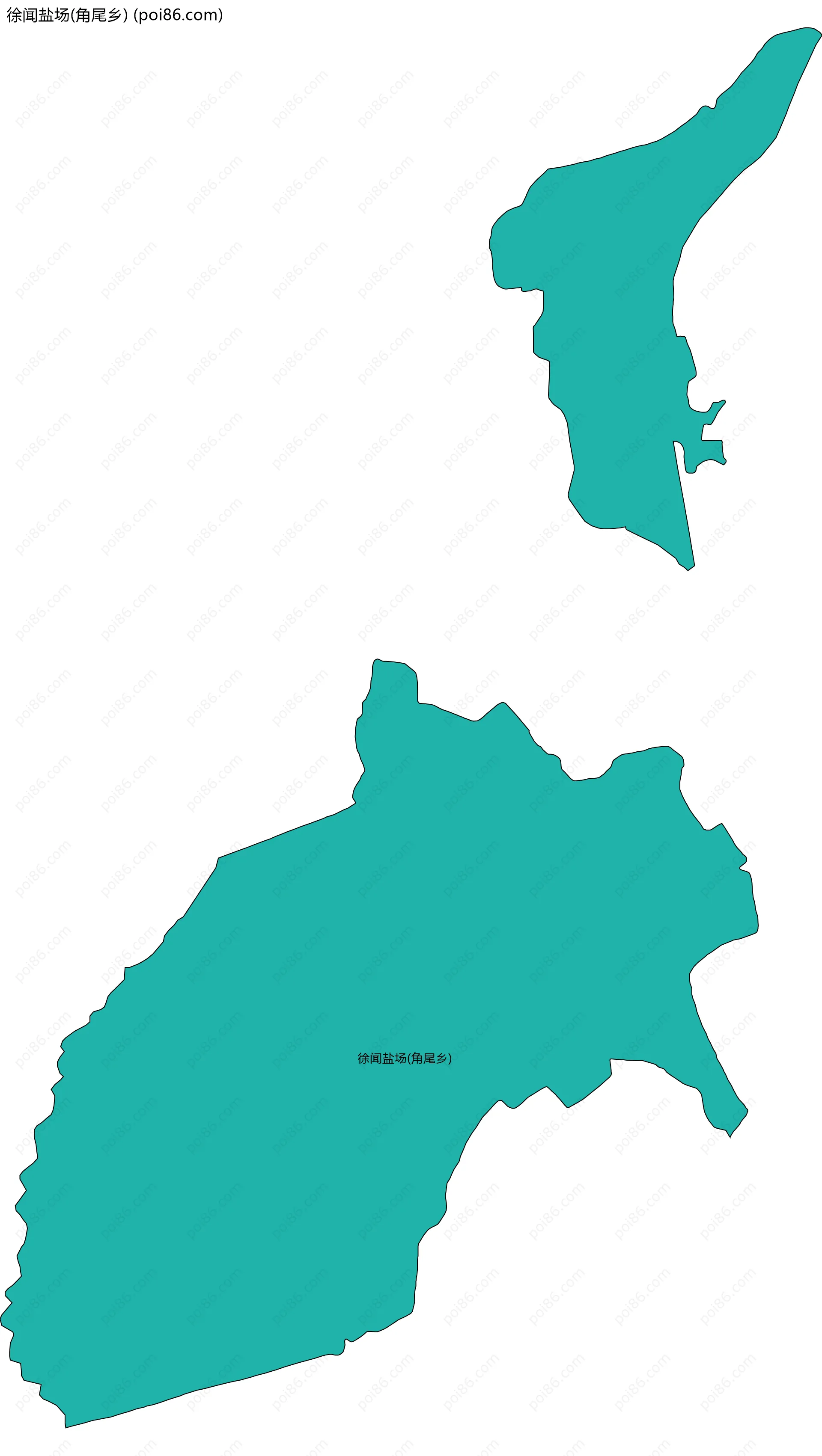 徐闻盐场(角尾乡)边界地图