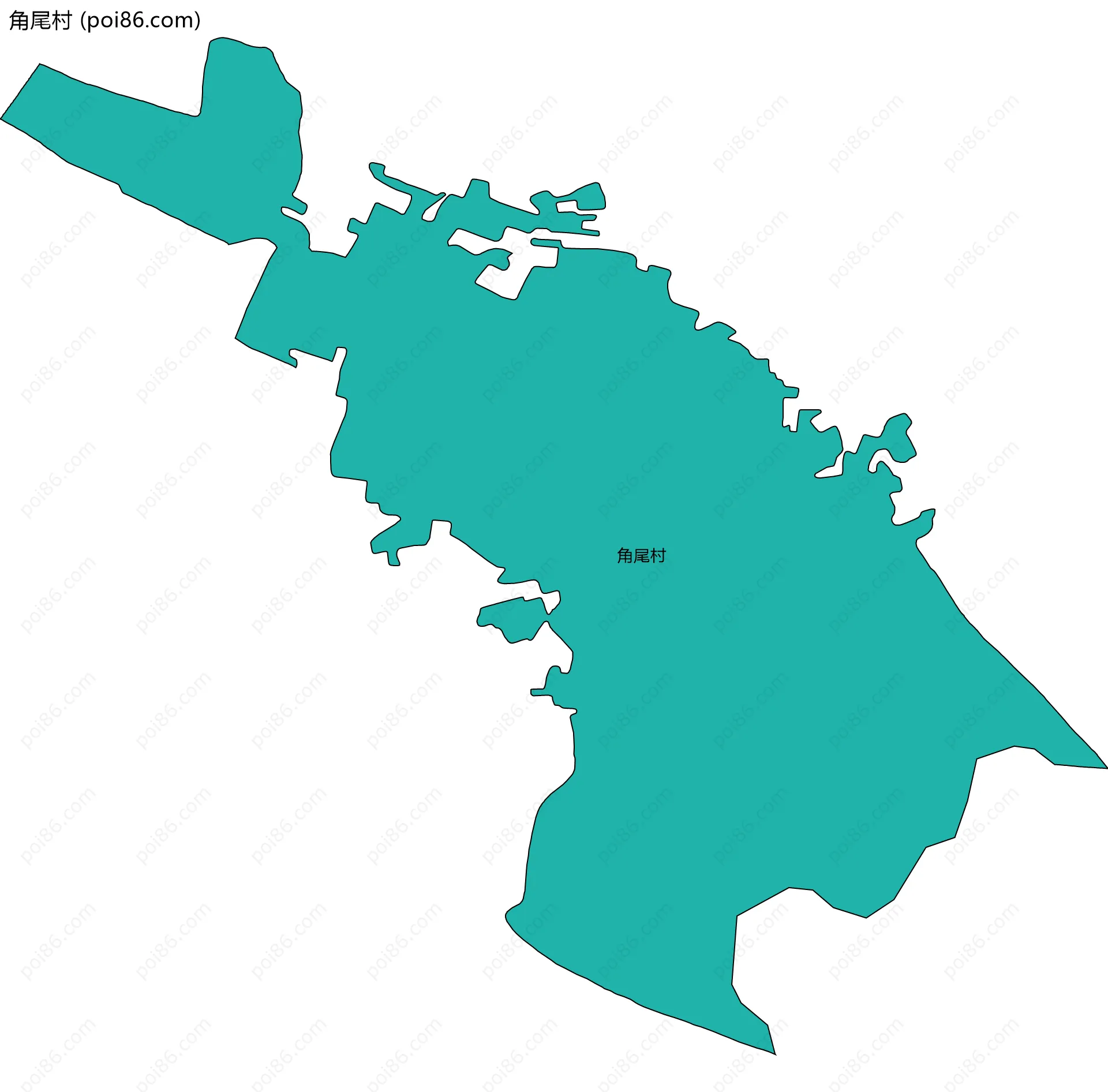 角尾村边界地图