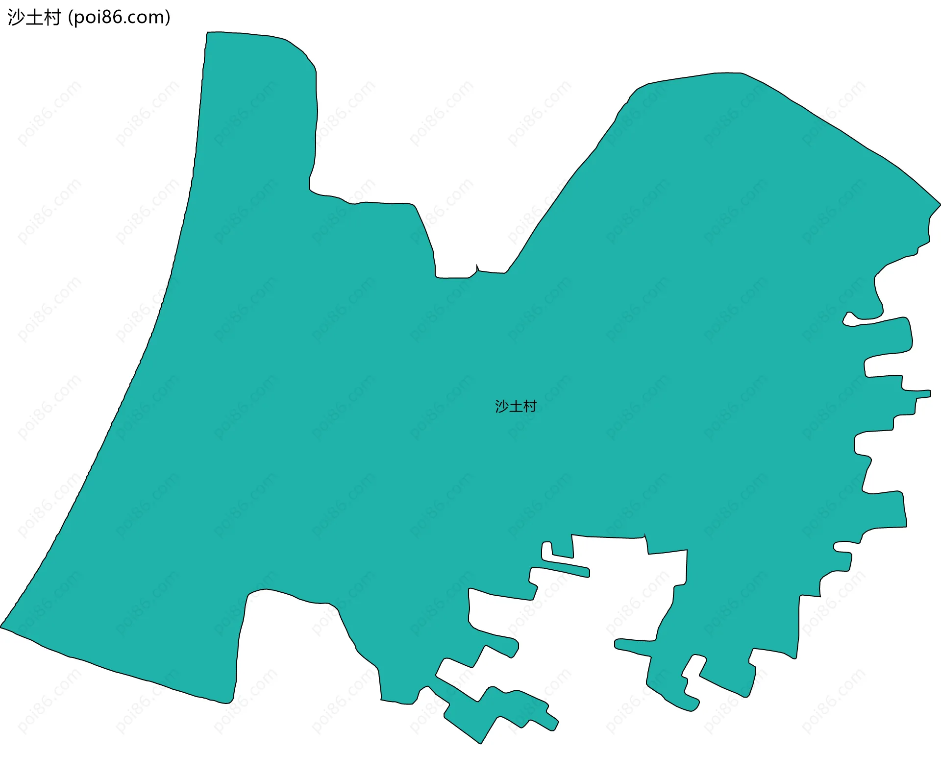 沙土村边界地图
