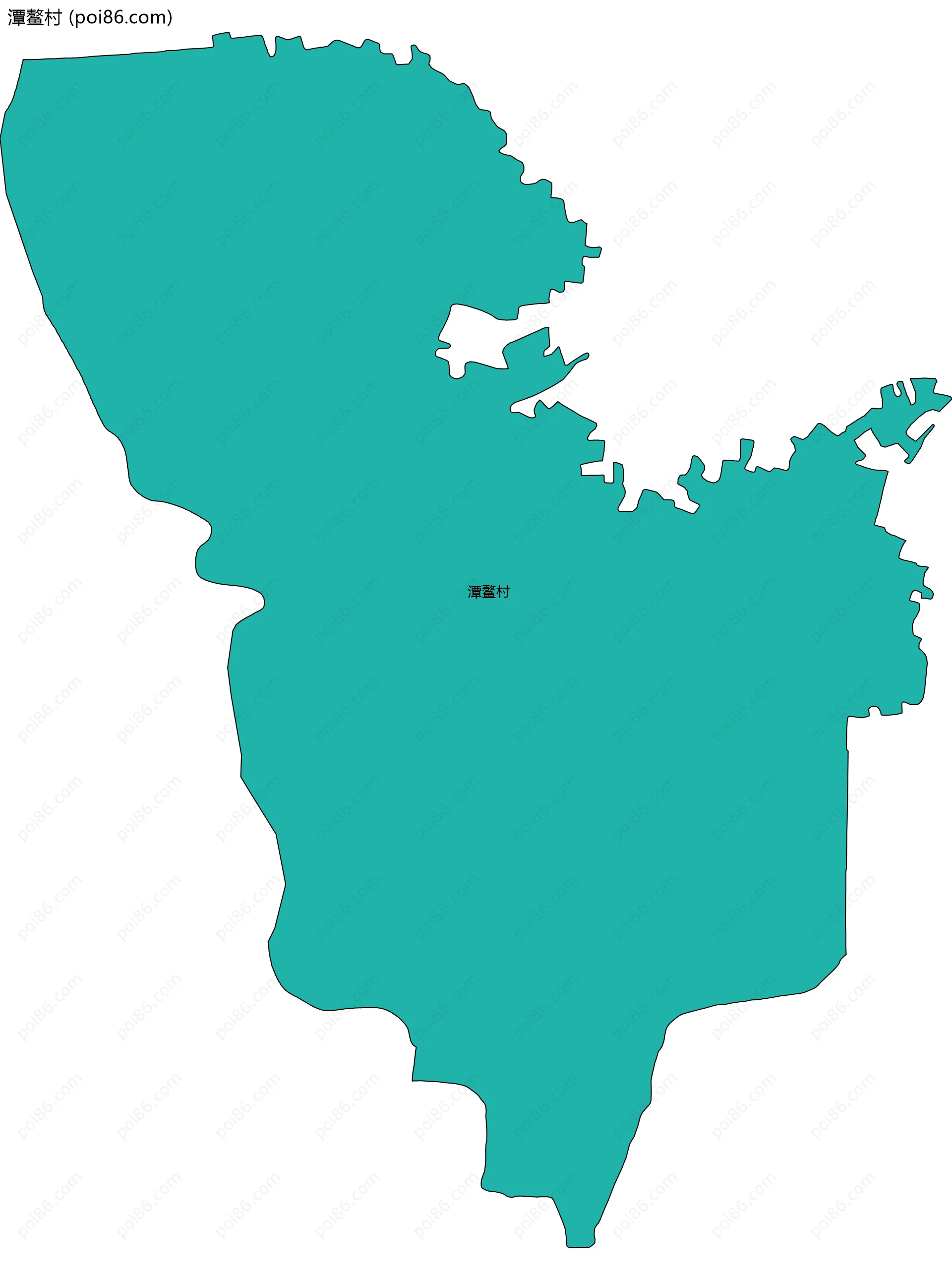 潭鳌村边界地图