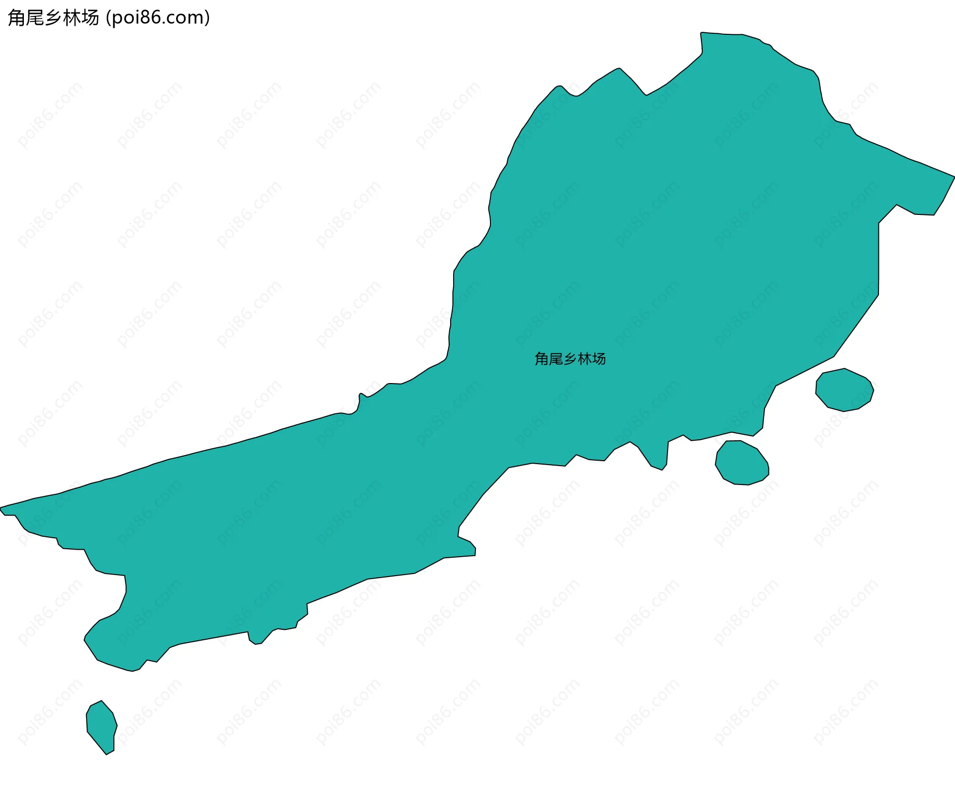 角尾乡林场边界地图