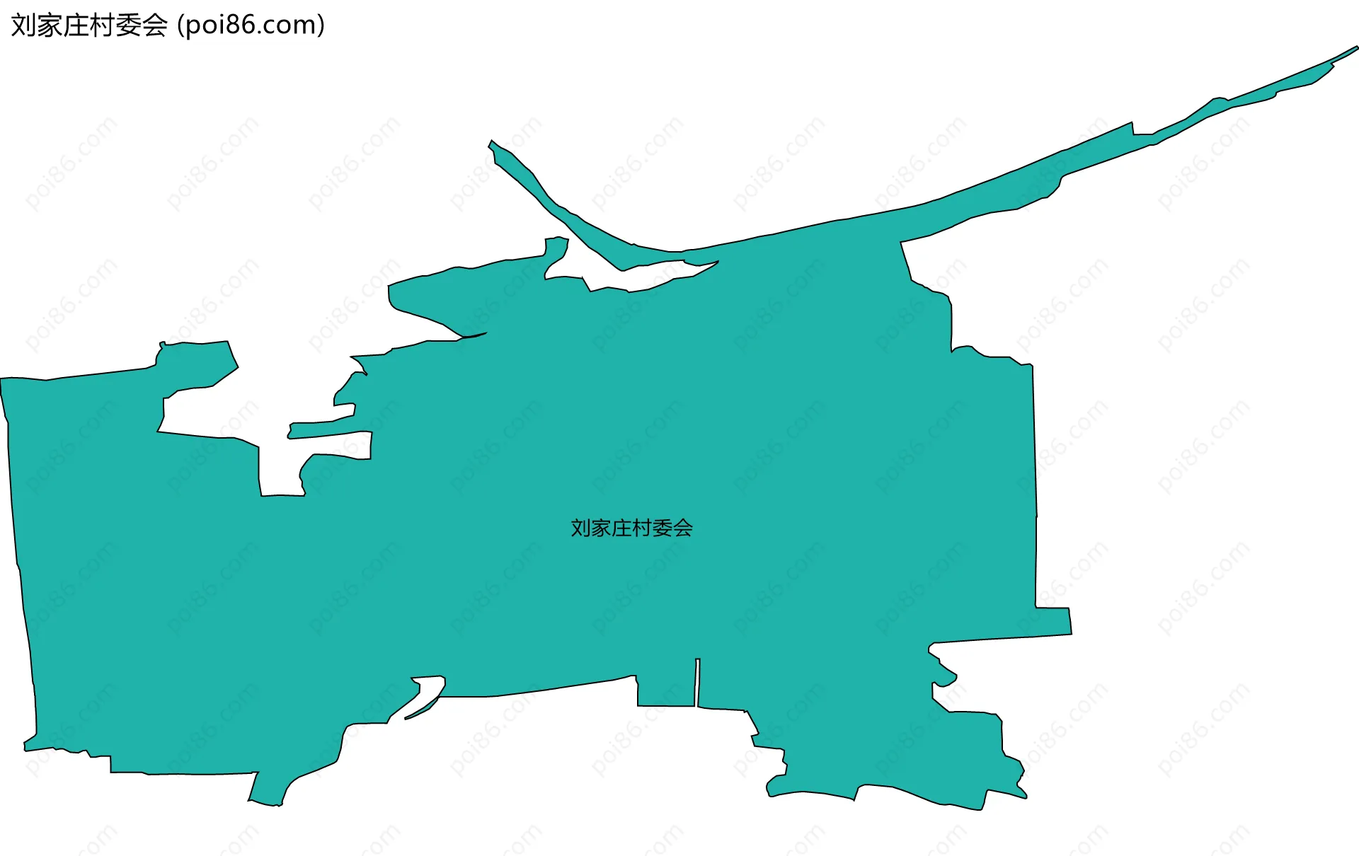 刘家庄村委会边界地图