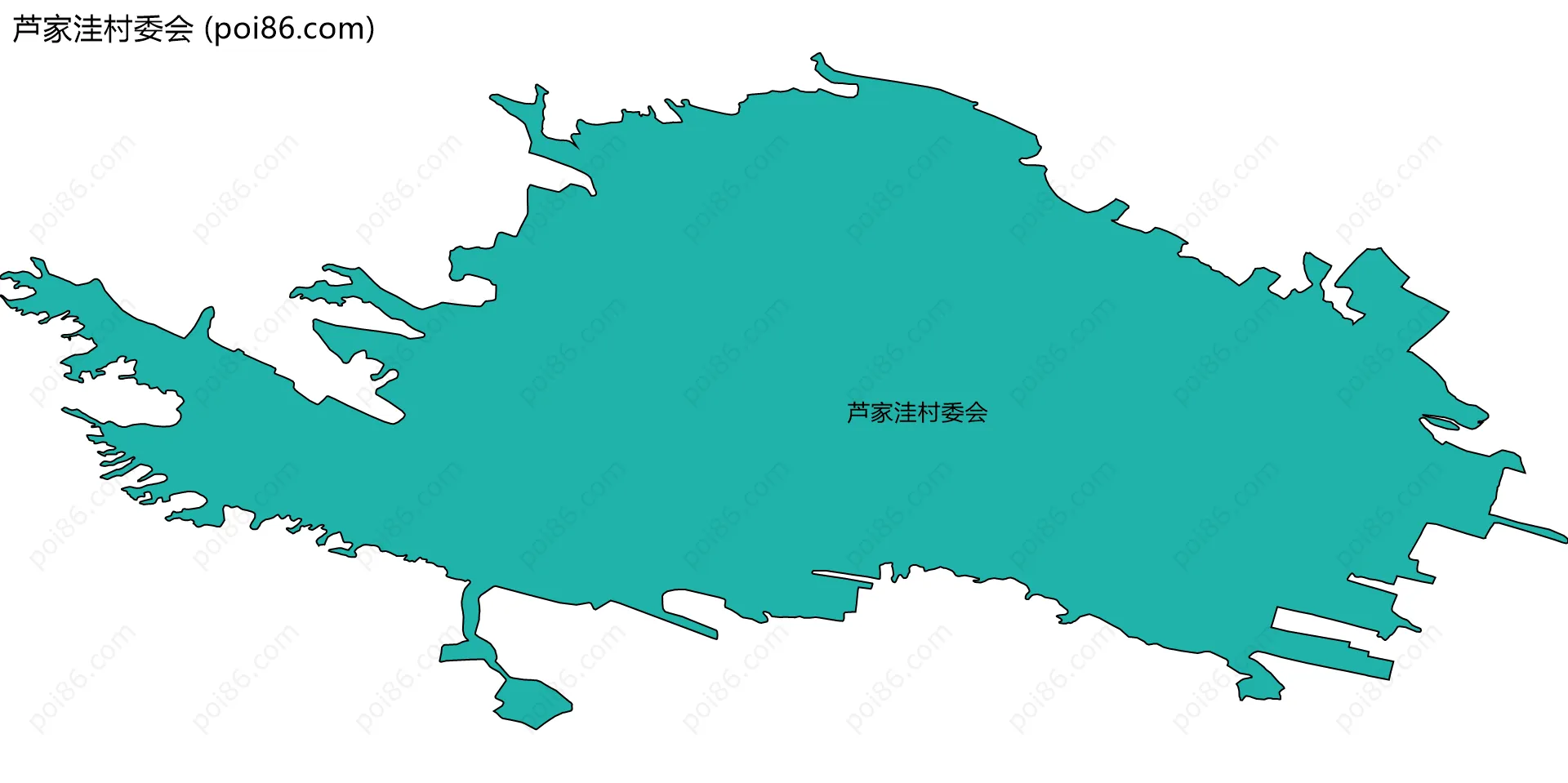 芦家洼村委会边界地图