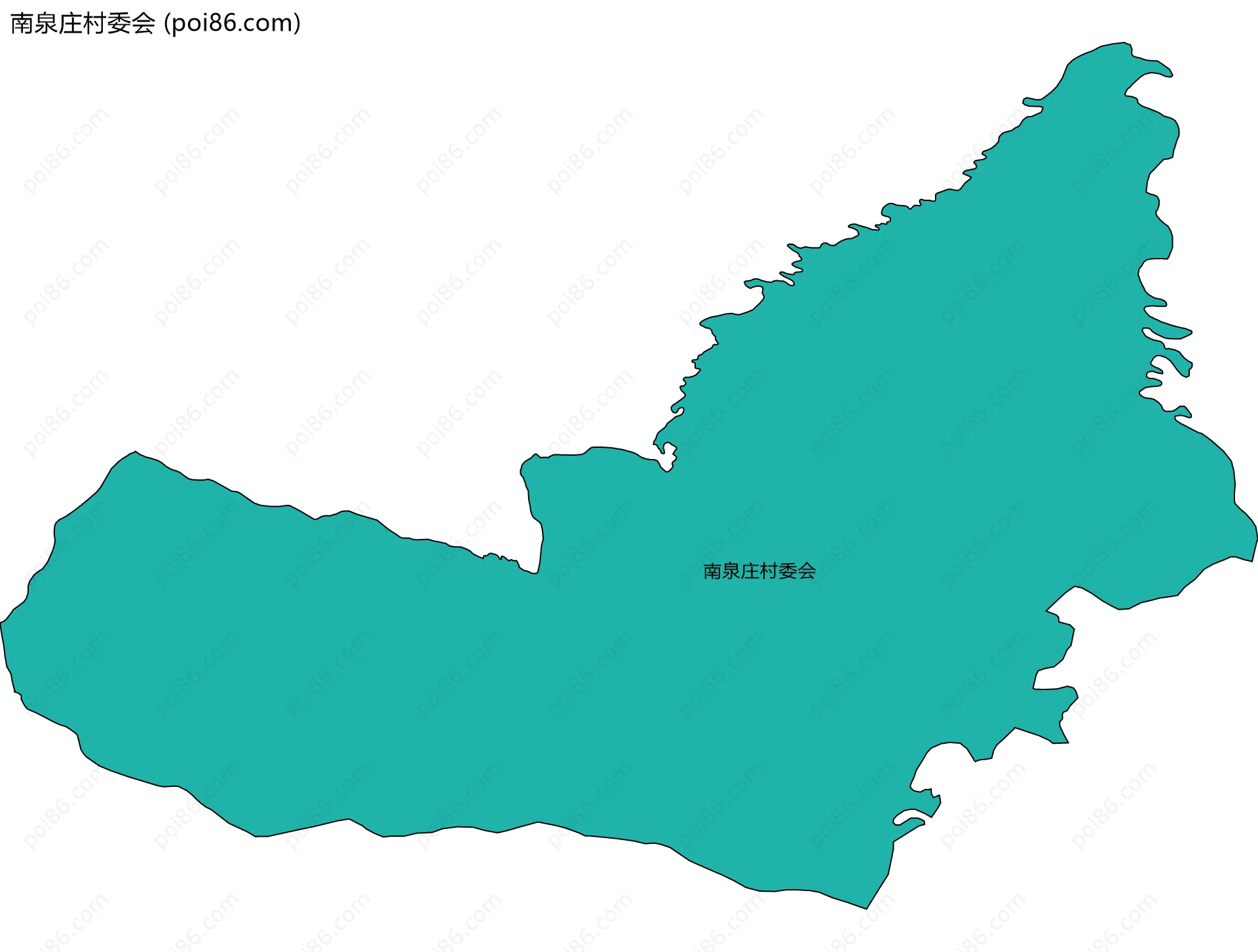 南泉庄村委会边界地图