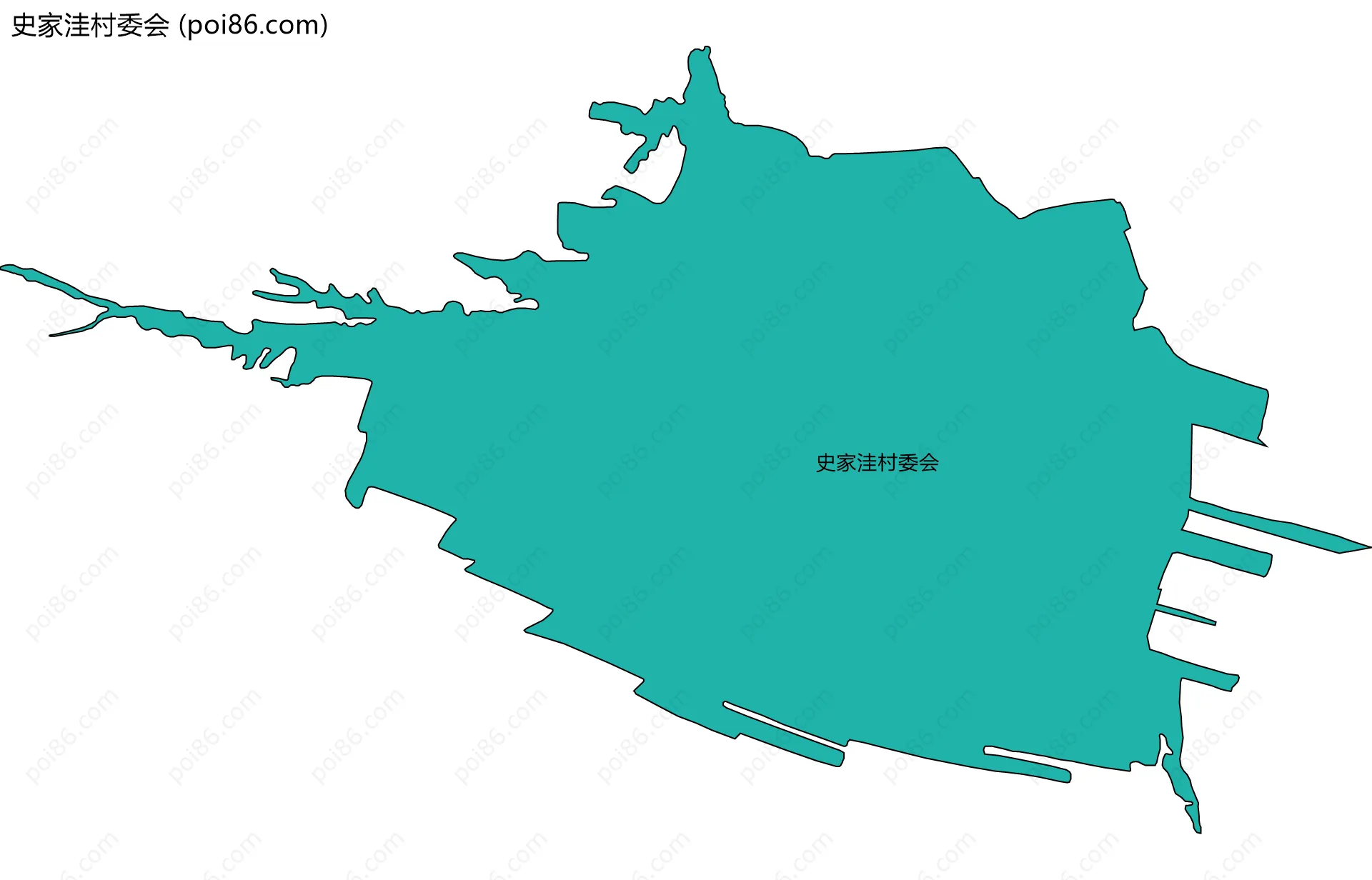 史家洼村委会边界地图