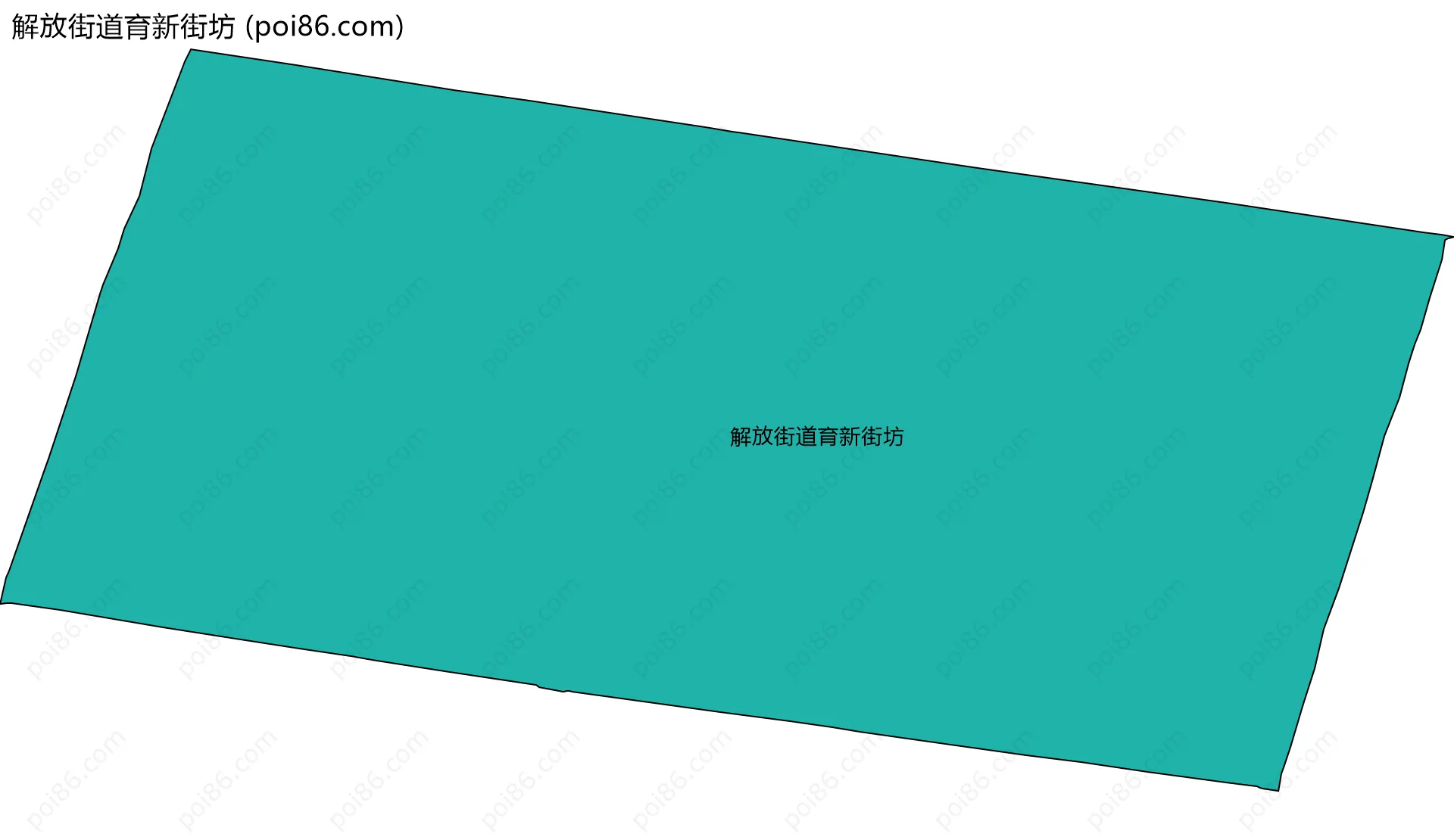 解放街道育新街坊边界地图