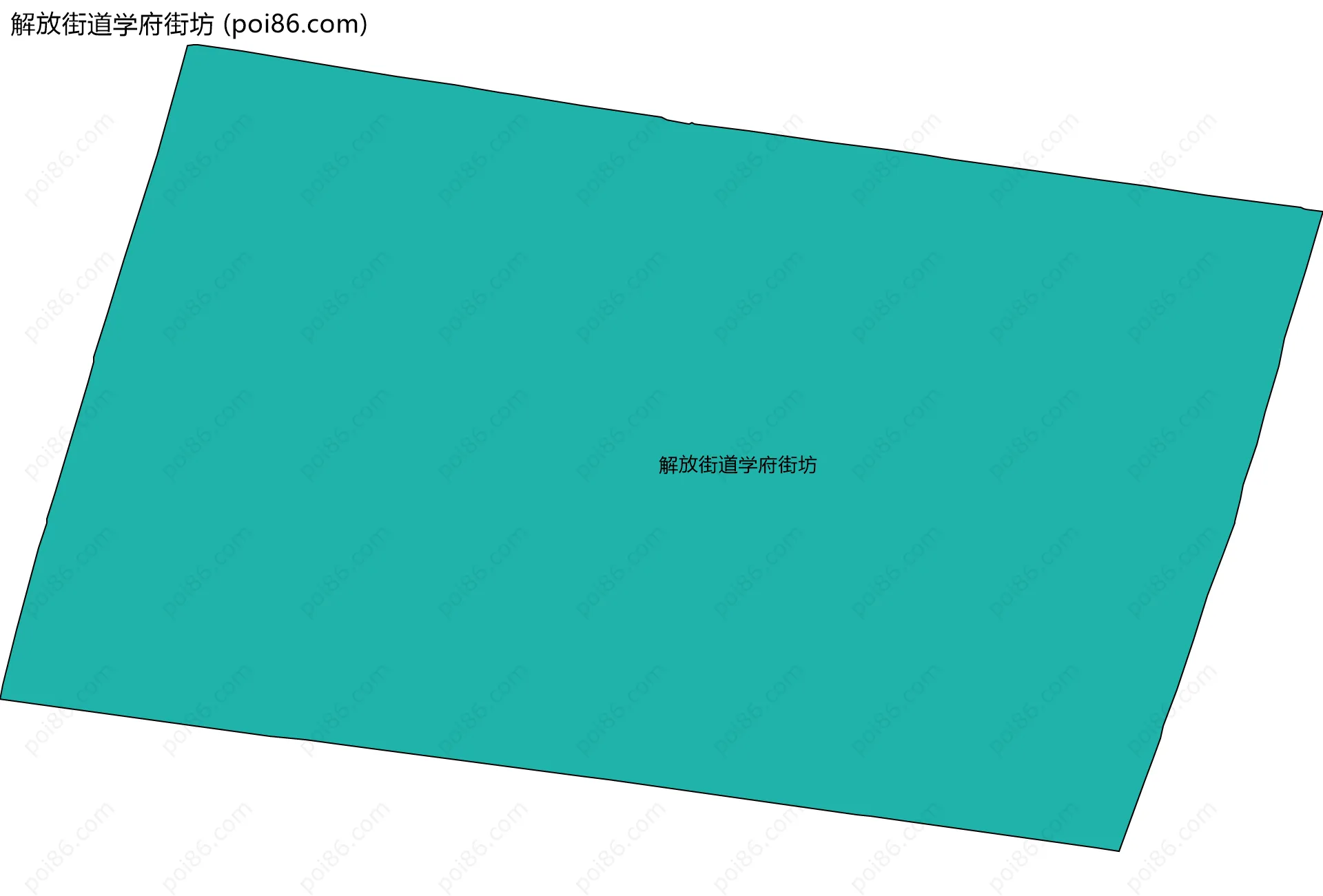 解放街道学府街坊边界地图