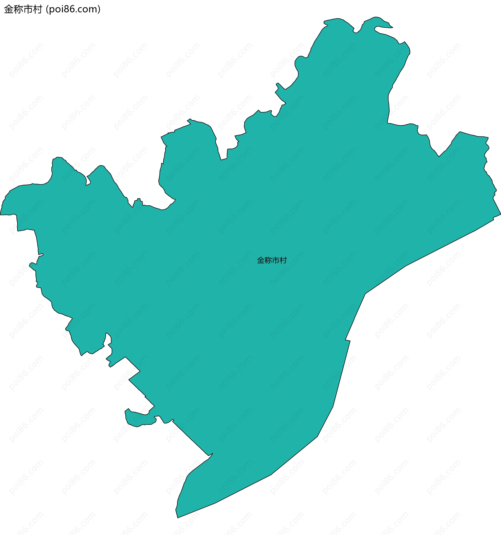 金称市村边界地图