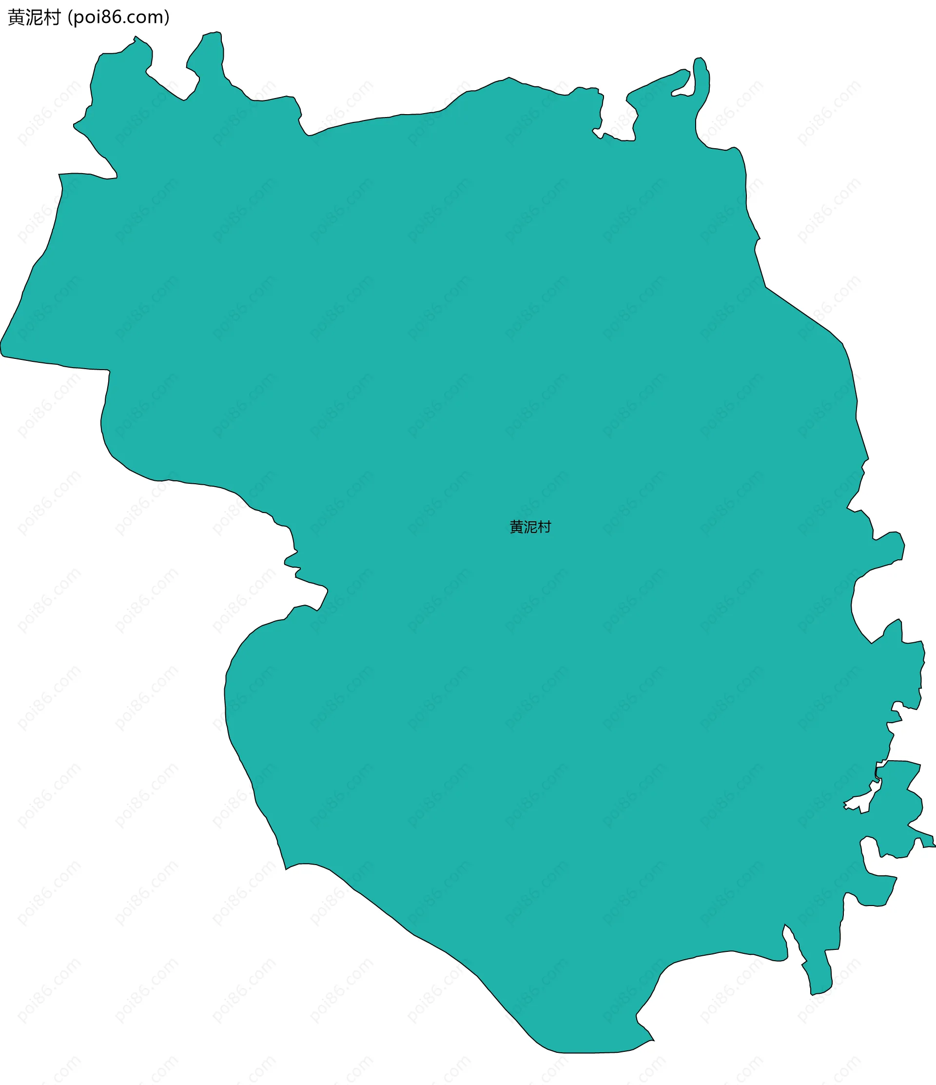 黄泥村边界地图